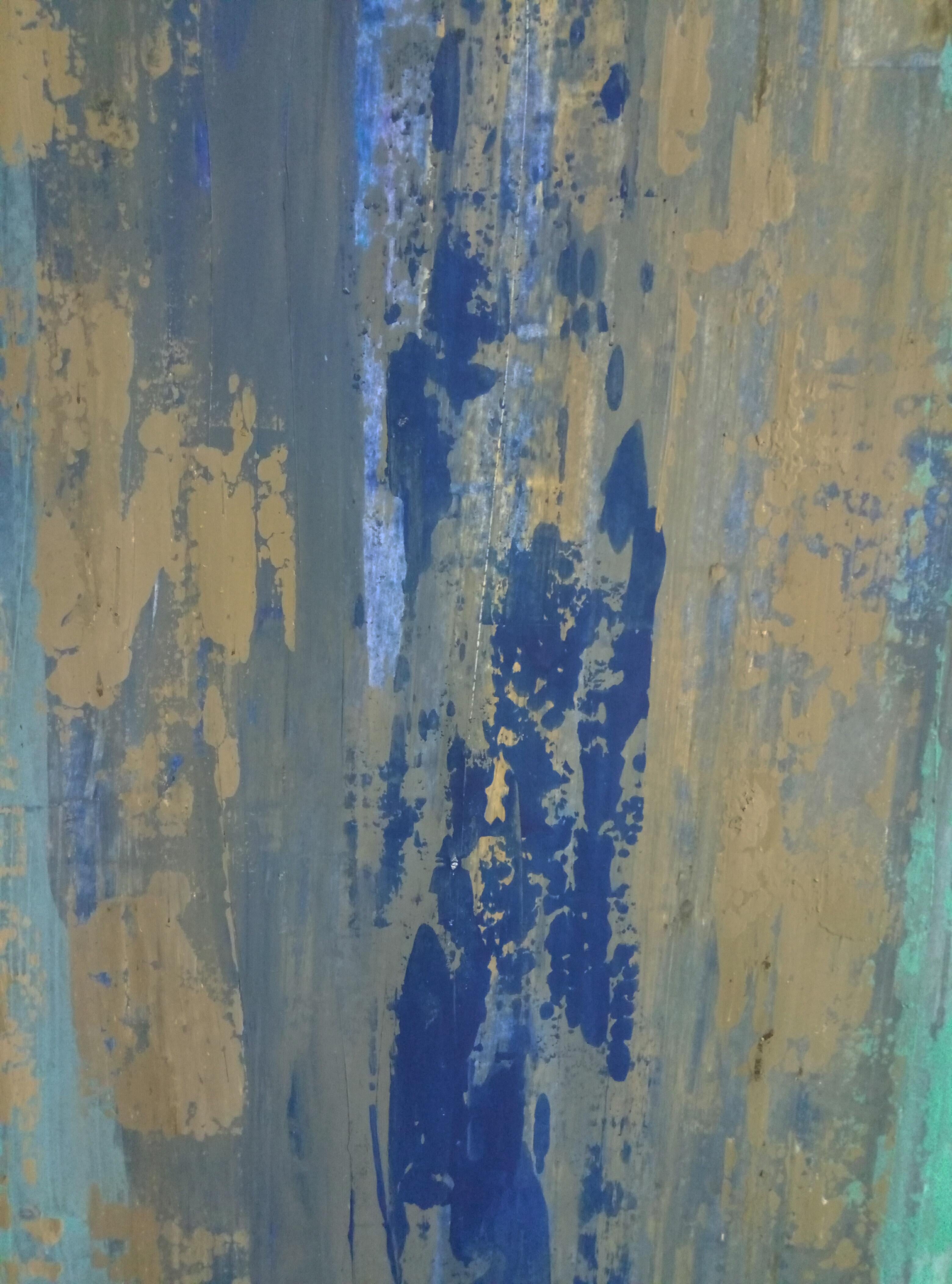 „Gerhard Richter-Wasserfall“ (Blau), Abstract Painting, von Kyrylo Bondarenko