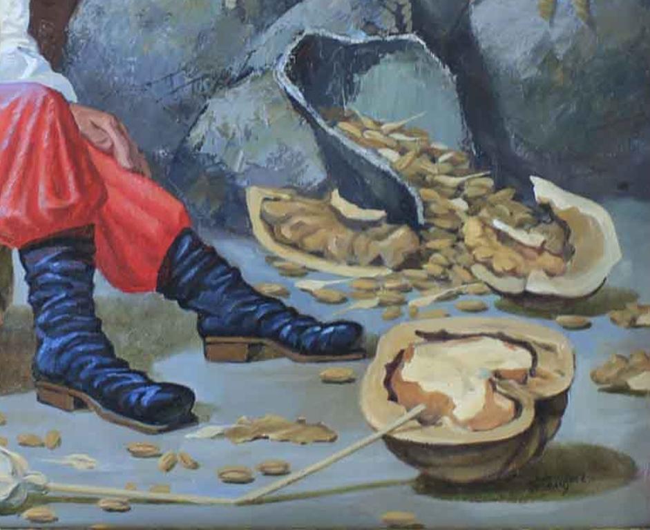     In this vibrant oil painting, I wanted to capture the fascinating interplay of the mundane and the mystical. The gnome, resting amid his labor, symbolizes perseverance and the tireless pursuit of a dream. His thoughtful gaze invites viewers to