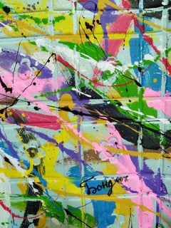 Jackson Pollock, Pittura astratta, acrilico su carta, 2021