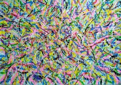 Jackson Pollock, Pittura astratta, acrilico su carta, 2021