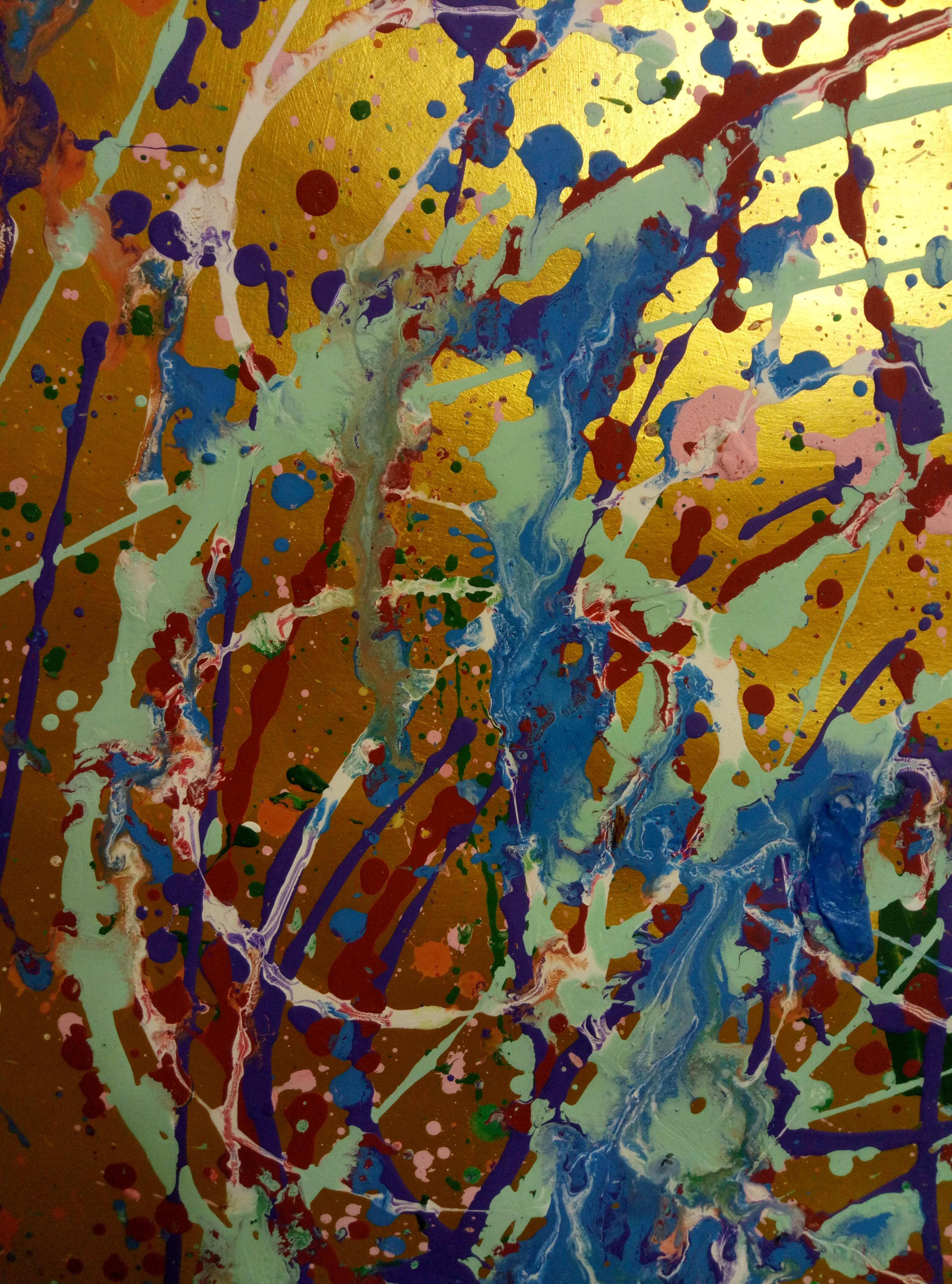 „Jackson Pollock Blumen“ (Impressionismus), Painting, von Kyrylo Bondarenko