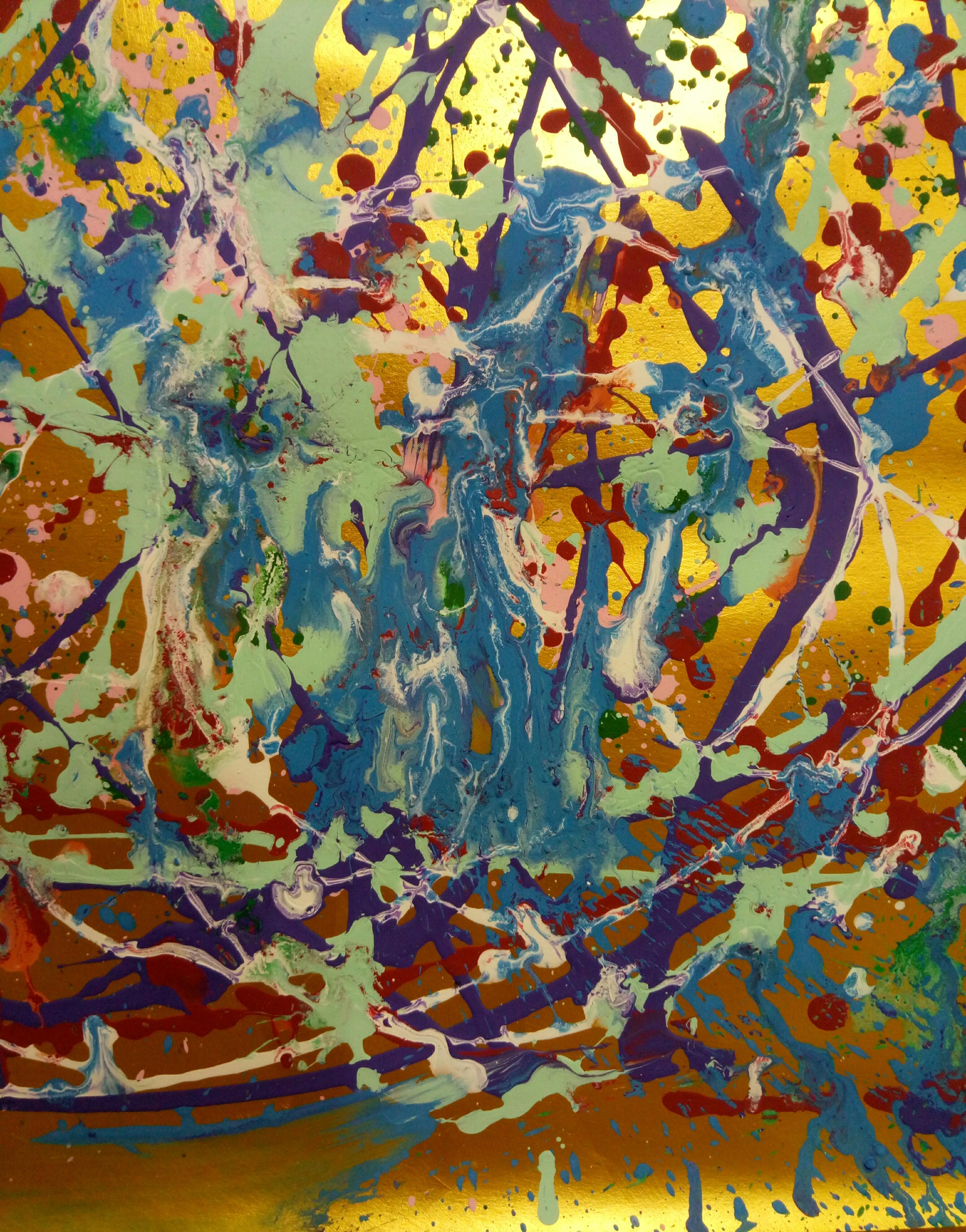 „Jackson Pollock Blumen“ im Angebot 1