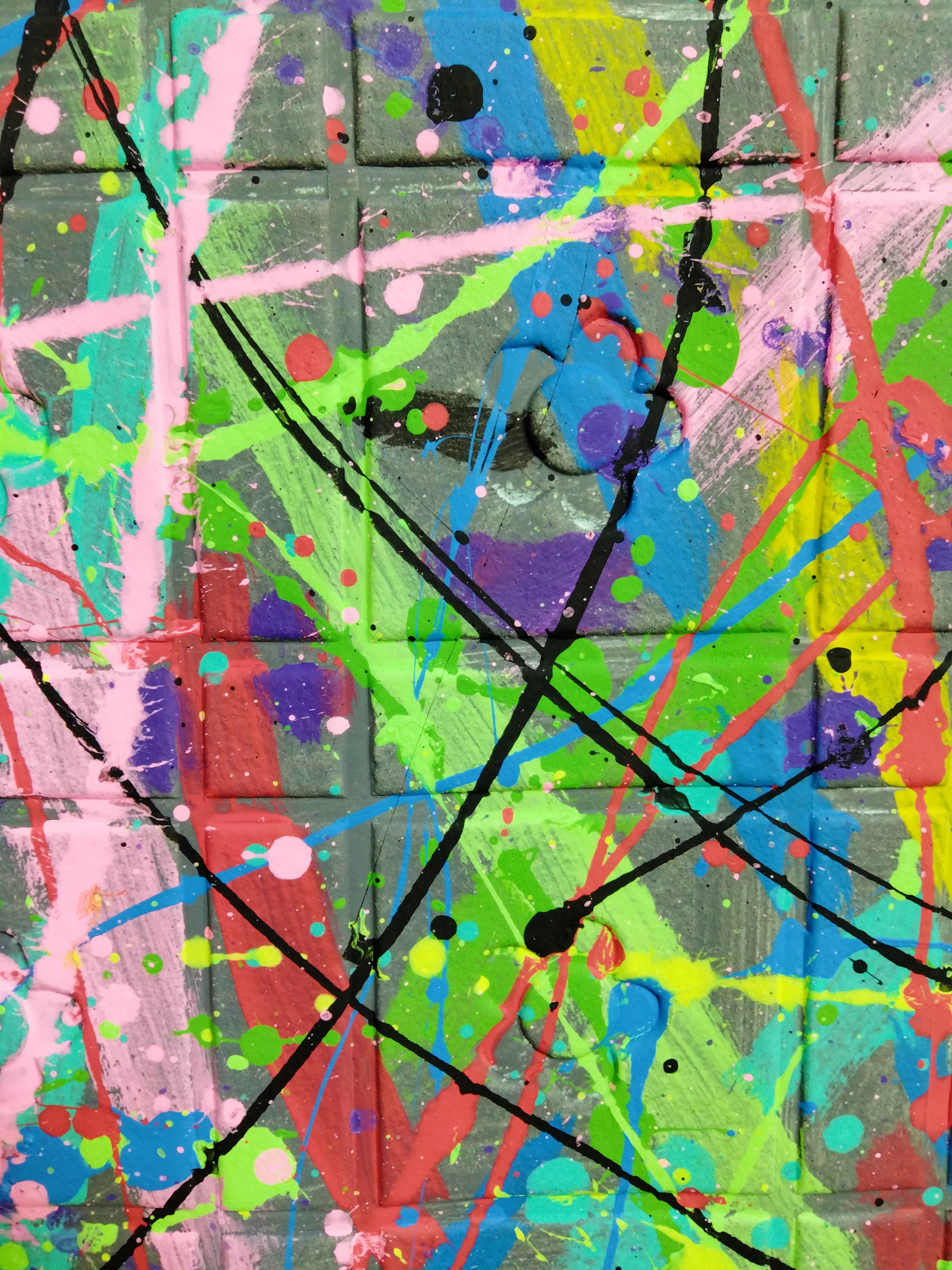  Steppe. I saw this painting in the blooming steppe in spring. In creating this work, I splashed a whole carnival of bright acrylic shades on paper, allowing emotions to guide every curl and movement. A passionate dance of colors and shapes, where