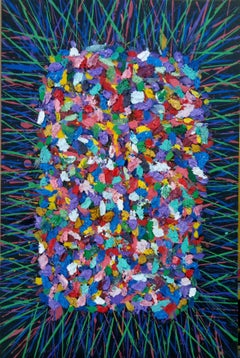Jackson Pollock Hedgehog, Pittura astratta, Acrilico su MDF, 2021