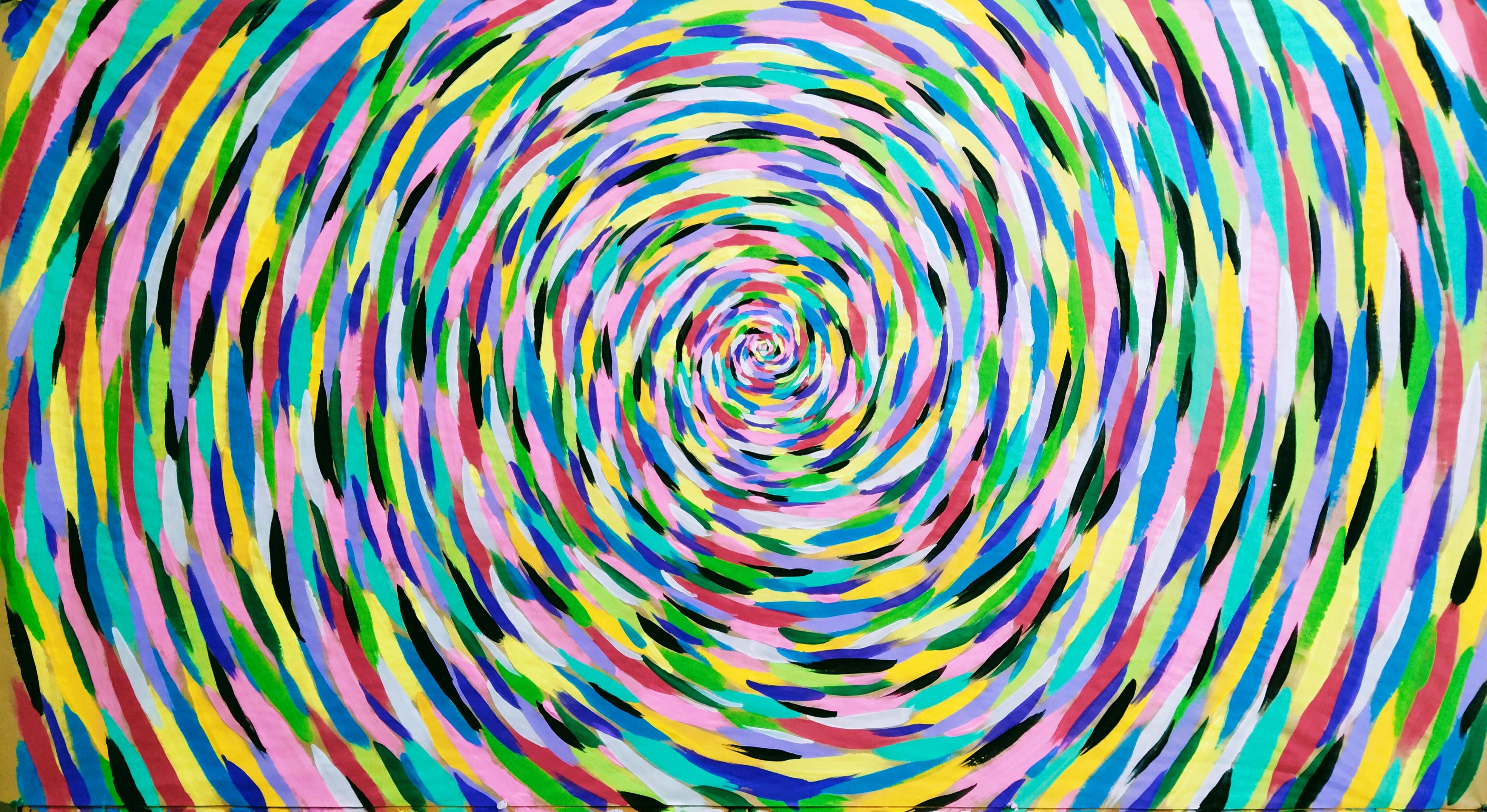 Kyrylo Bondarenko Abstract Painting - "Jackson Pollock whirlpool"