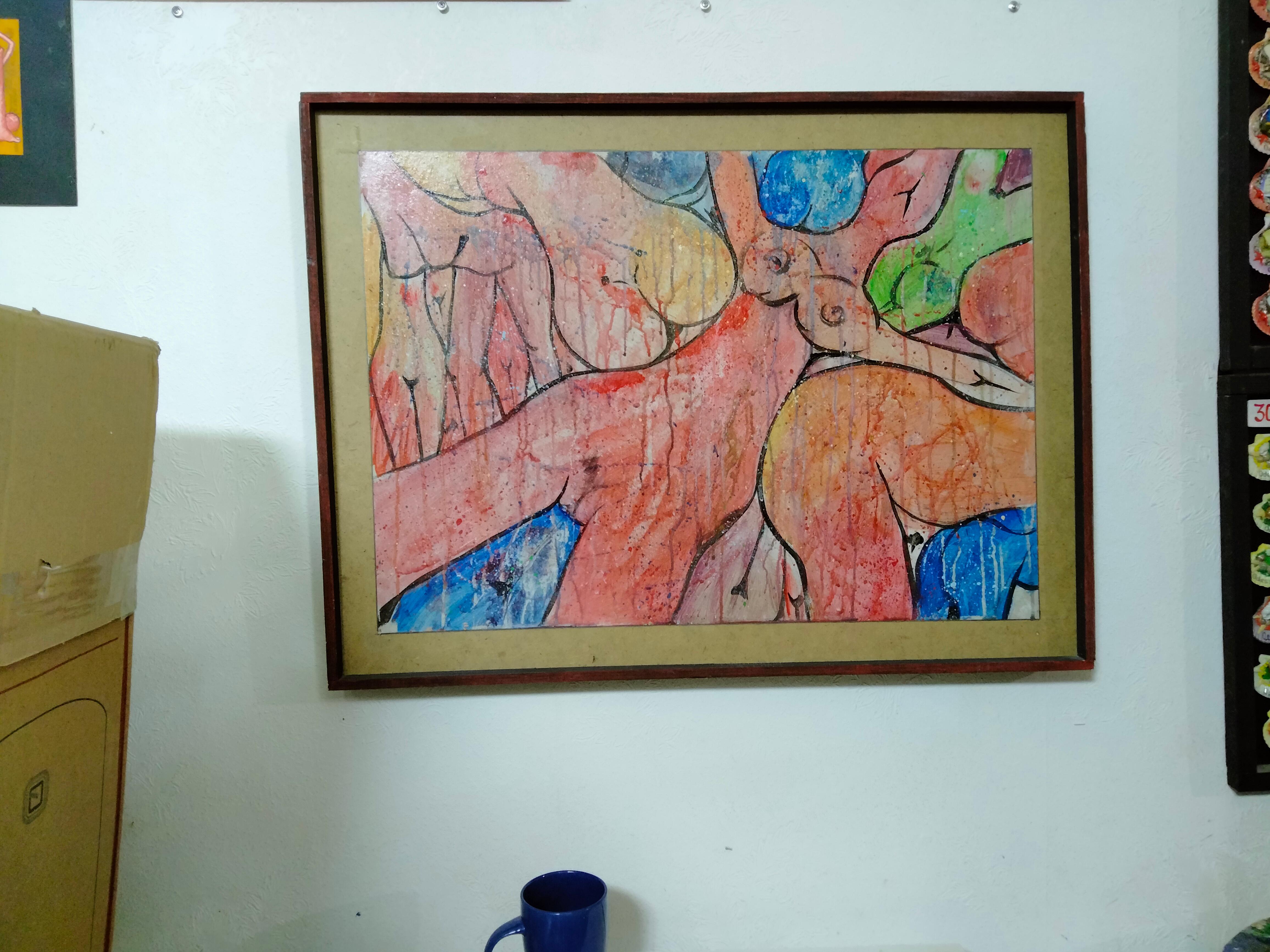 Una serie de pinturas experimentales. Me gusta buscar nuevos horizontes en el arte, el color, la forma, los objetos. Hermosas pinturas para el interior. Los cuadros están pintados sobre cartón pegado a tablero de fibra de densidad media. Enmarcado