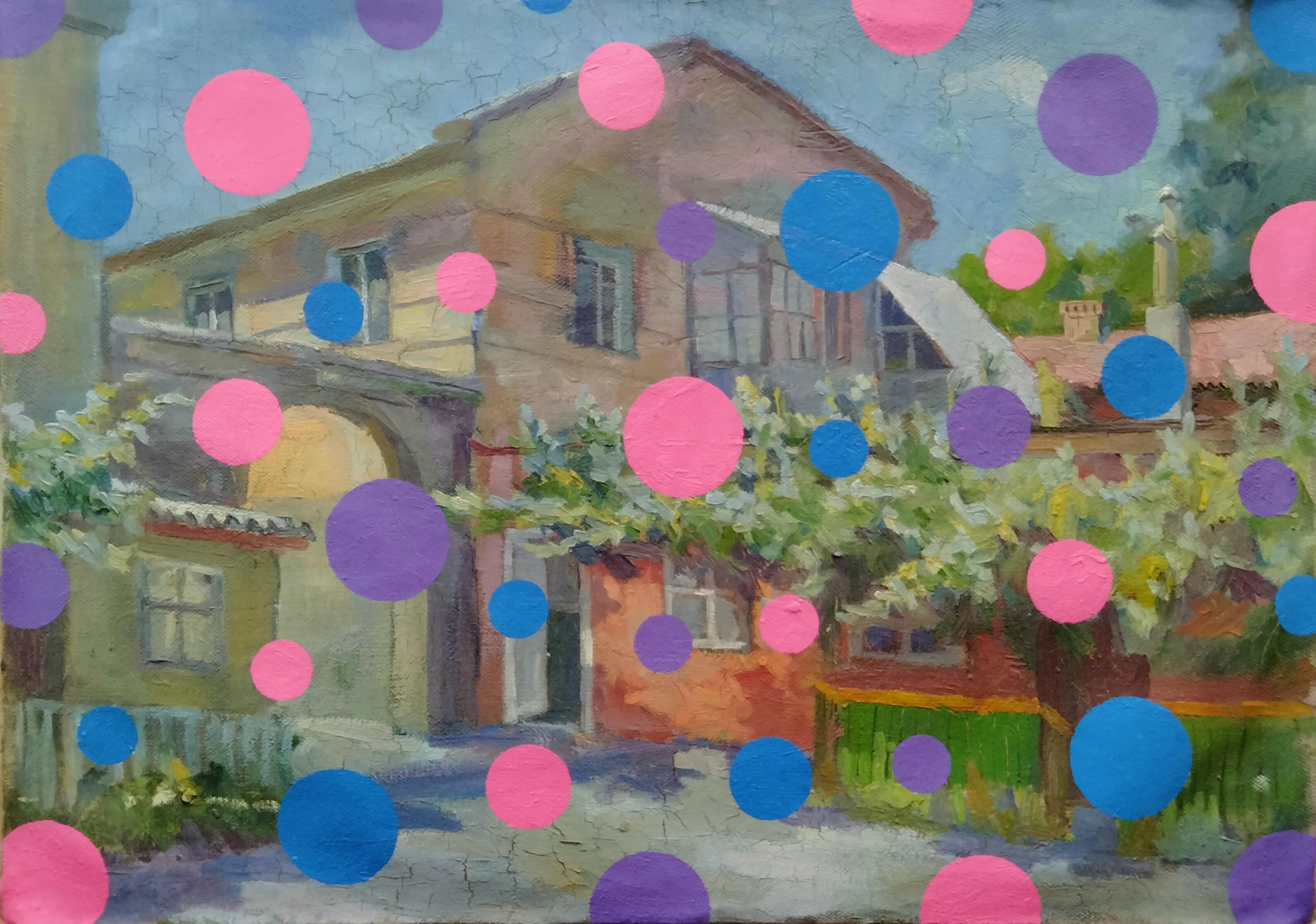 Kyrylo Bondarenko Landscape Painting - "Odesa Courtyard"