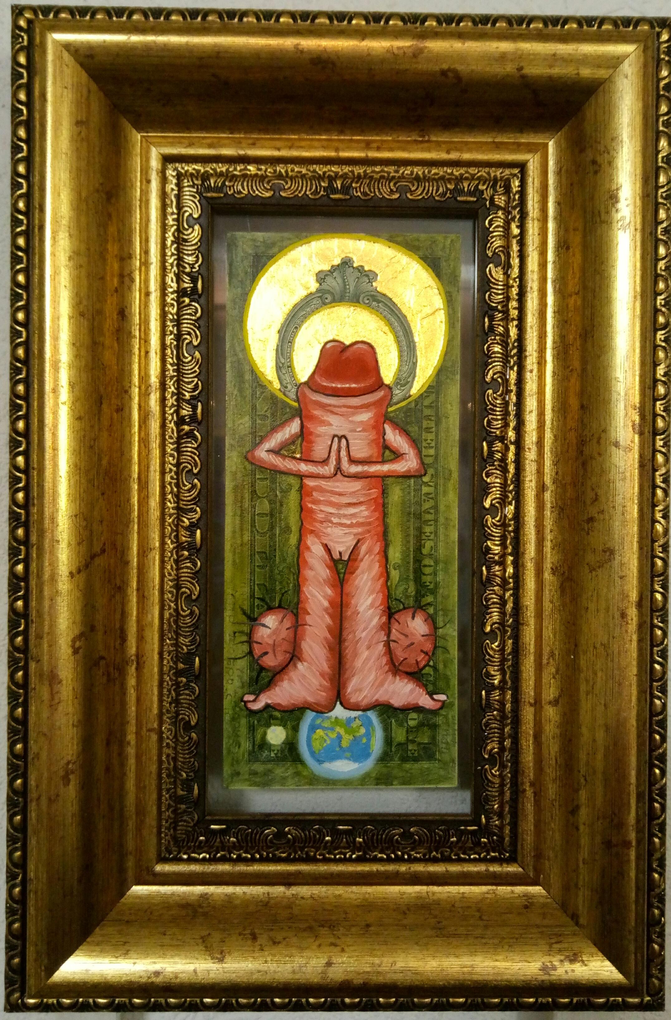 Kyrylo Bondarenko Nude Painting – "Planetarischer Phallus"