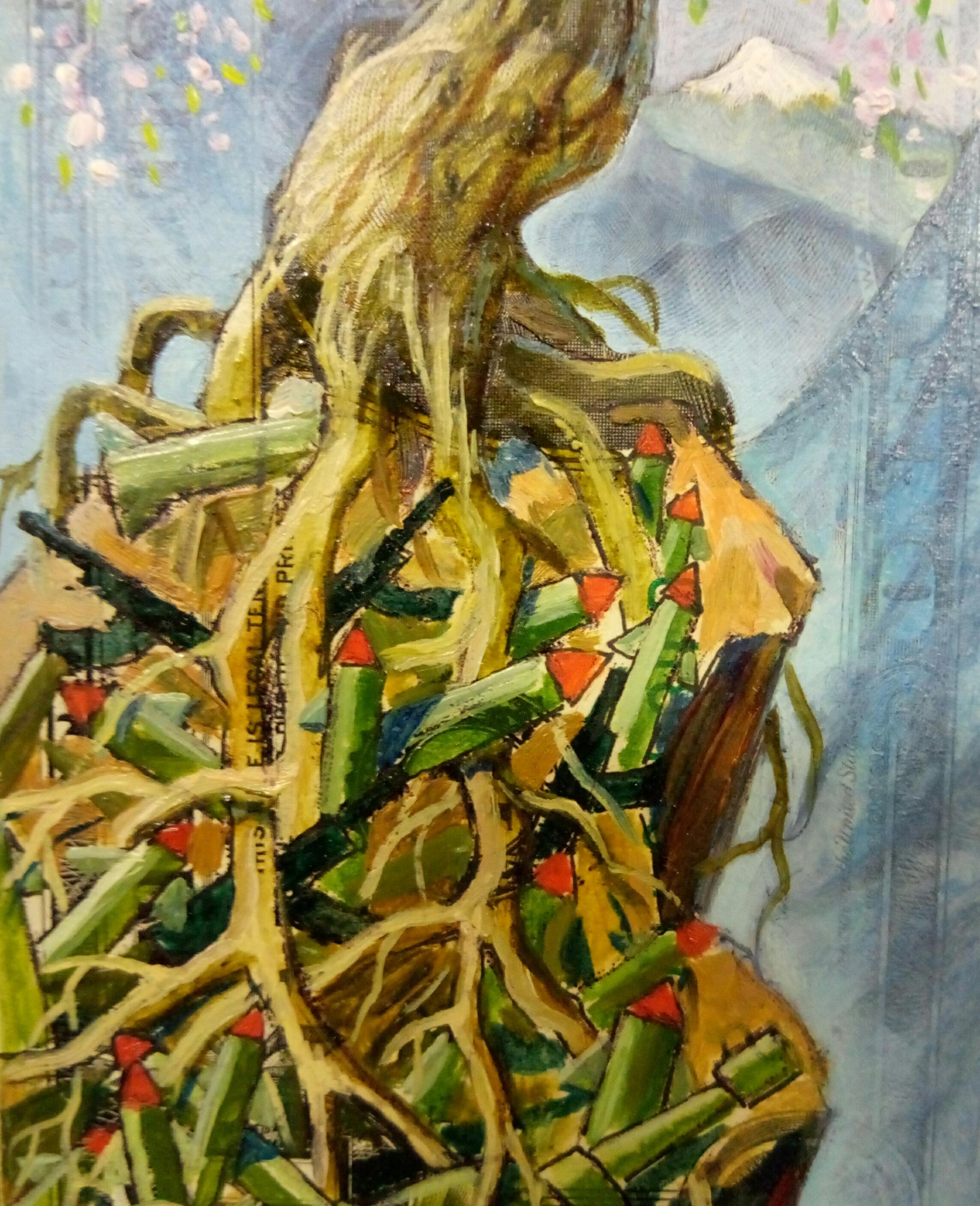 Bei der Schaffung dieses Werks habe ich jeden Pinselstrich mit Emotionen versehen, um die zukünftige Geschichte der Menschheit festzuhalten! Eine zukünftige Apokalypse, ein Weltkrieg auf dem Planeten.  Das Gemälde als prophetischer Gedanke. Eine