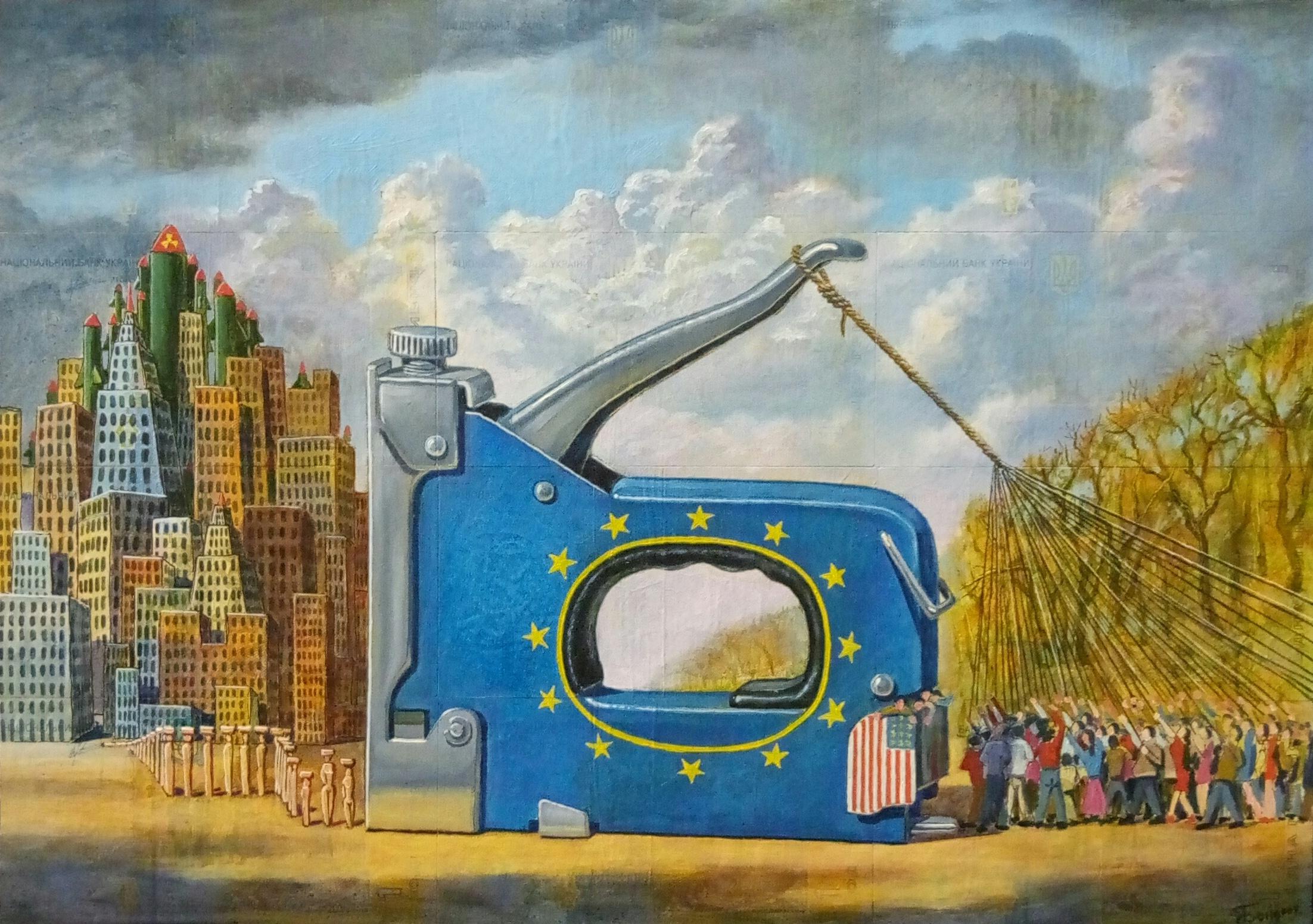 Landscape Painting di Kyrylo Bondarenko - "Cucitrice di Salvador Dalí"