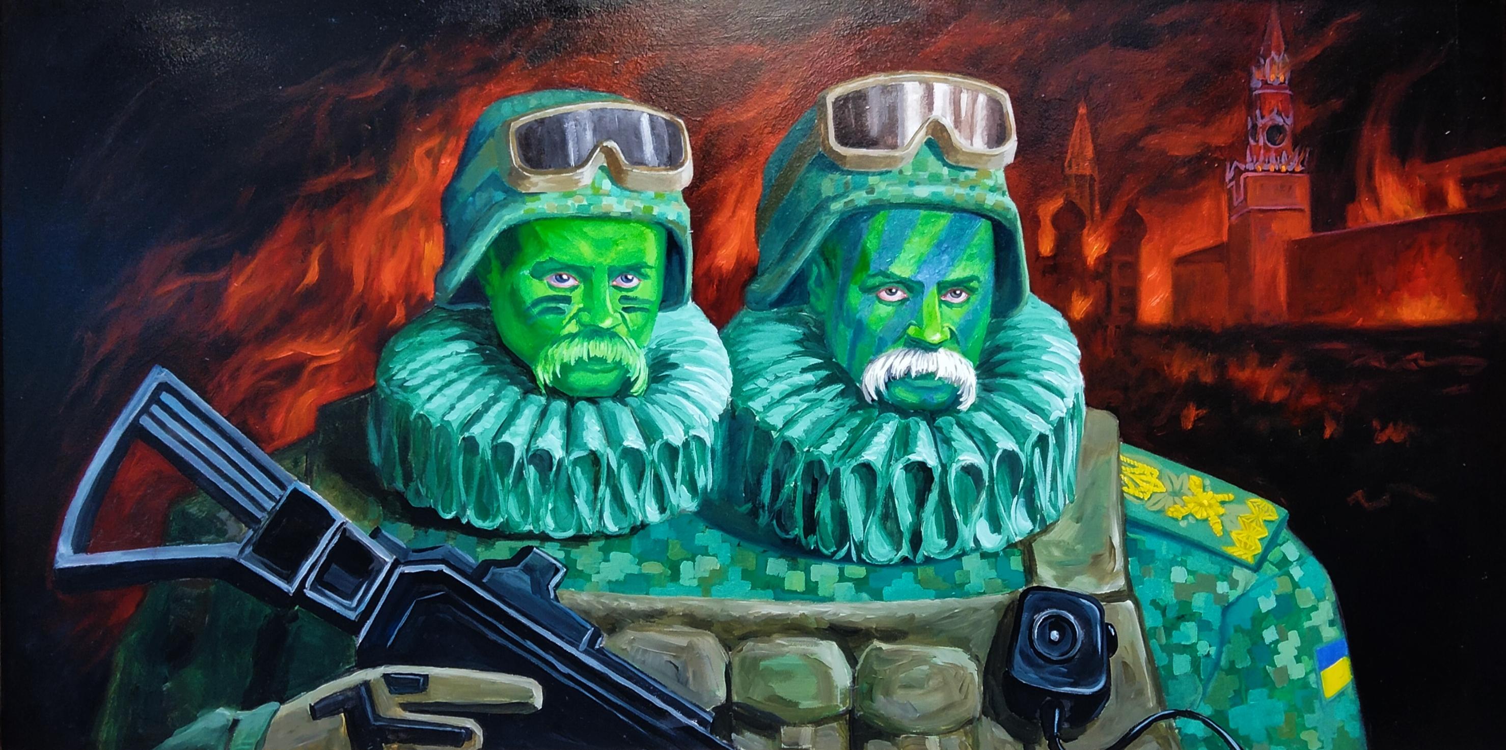  Siamese twins
Siamese generals, series of paintings. 