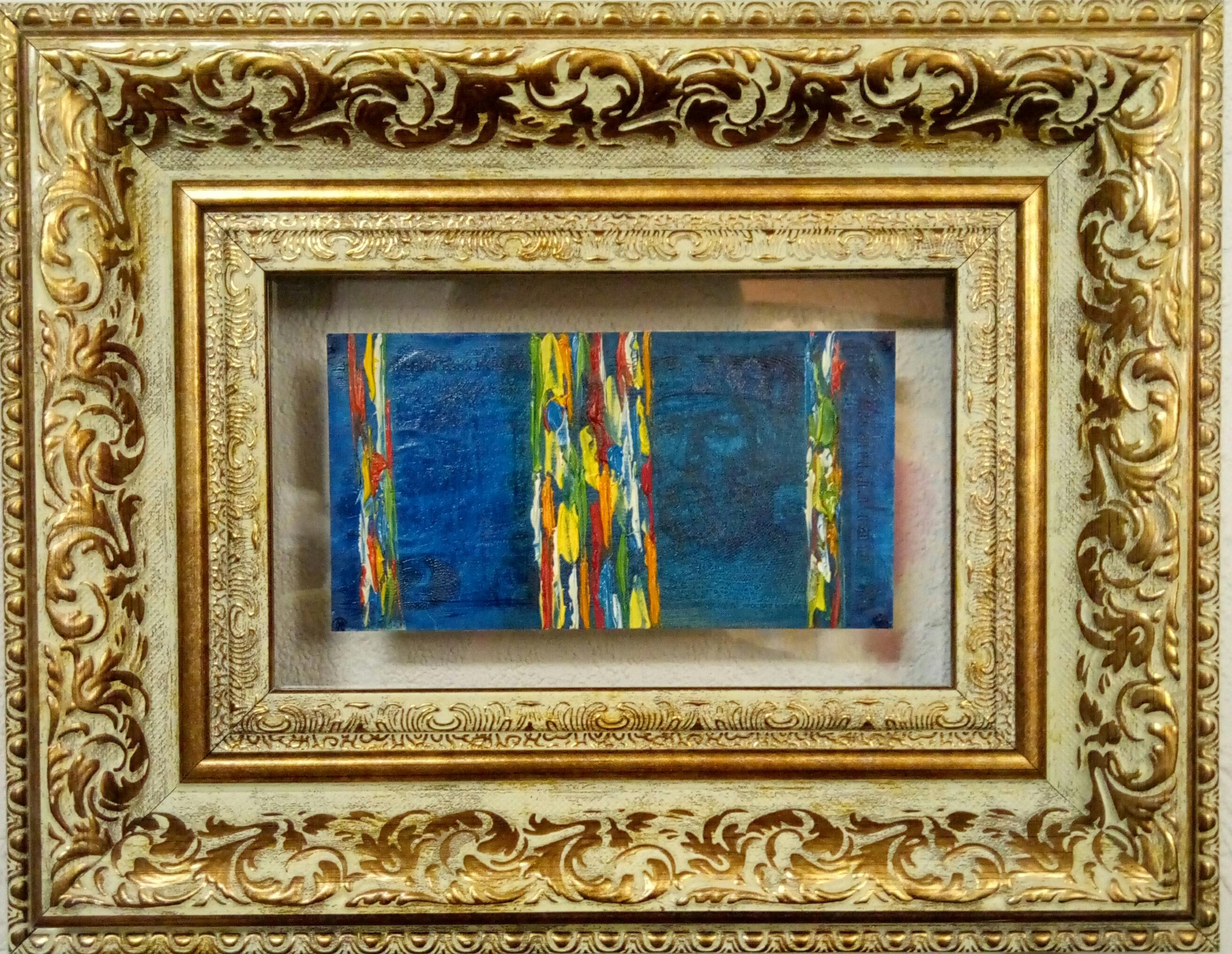 Kyrylo Bondarenko Figurative Painting – "Ukrainischer Dreizack"