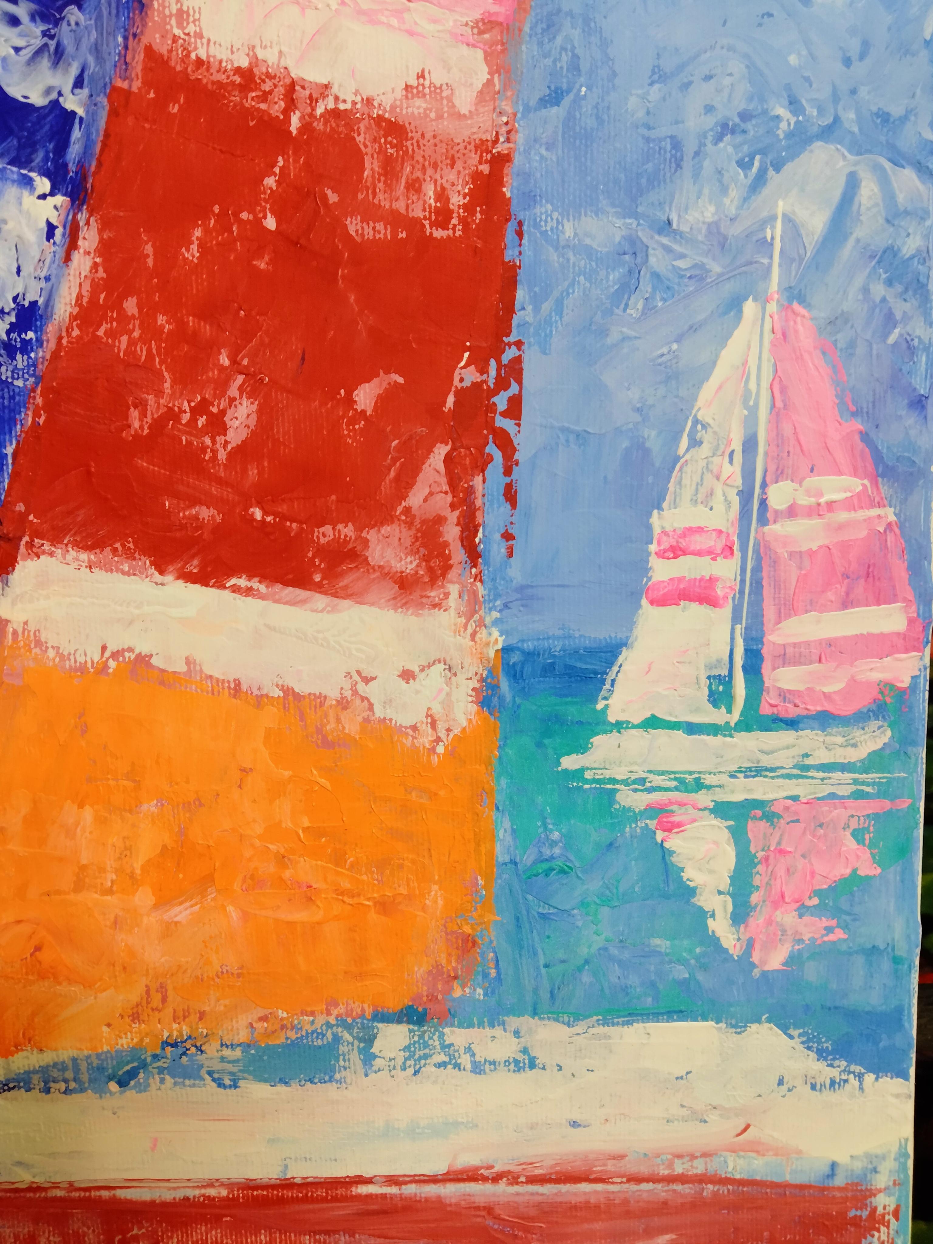„Yachts Claude Monet“ (Impressionismus), Painting, von Kyrylo Bondarenko
