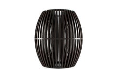 Kyoto Side Table - Handcrafted Black Stained Table with Clear Glass Top