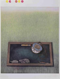 The Tortoise and the Hare  - Print by Kyu-Baik Hwang - 1983