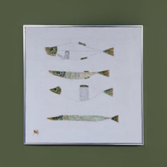 Kyung Kim "Alsakan Pollack" Framed Oil Painting