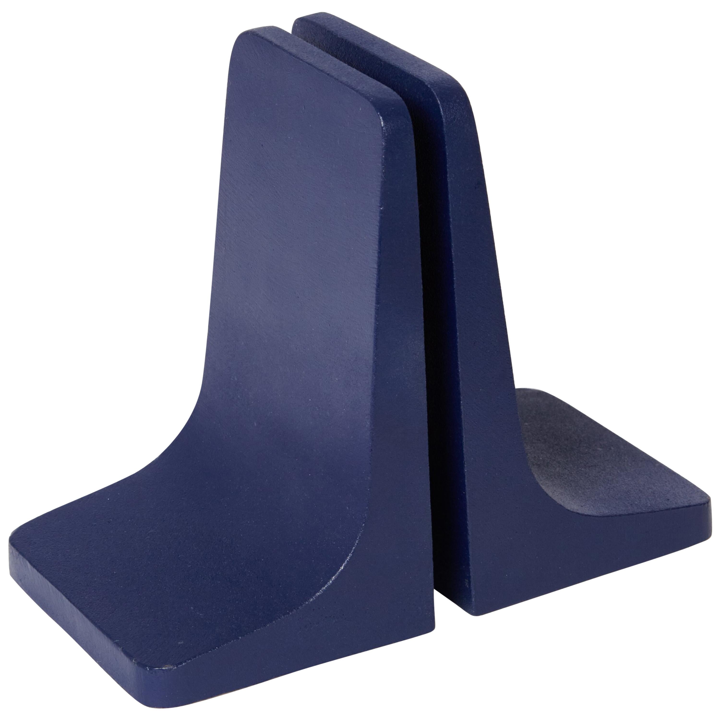 Kyuzo Bookends in Blue Cast Iron by Visibility For Sale