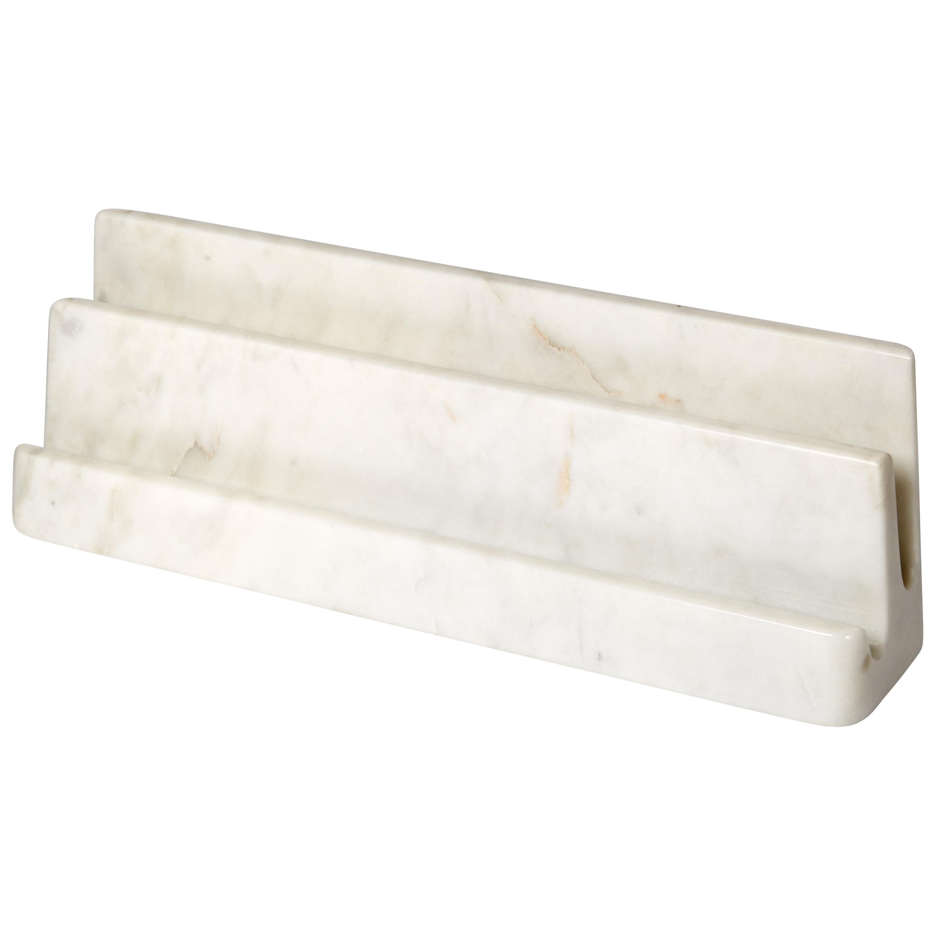 Kyuzo Folio in Carrara Marble by Visibility For Sale
