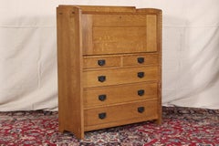 L & J.G. Stickley Quarter Sawn Oak Desk