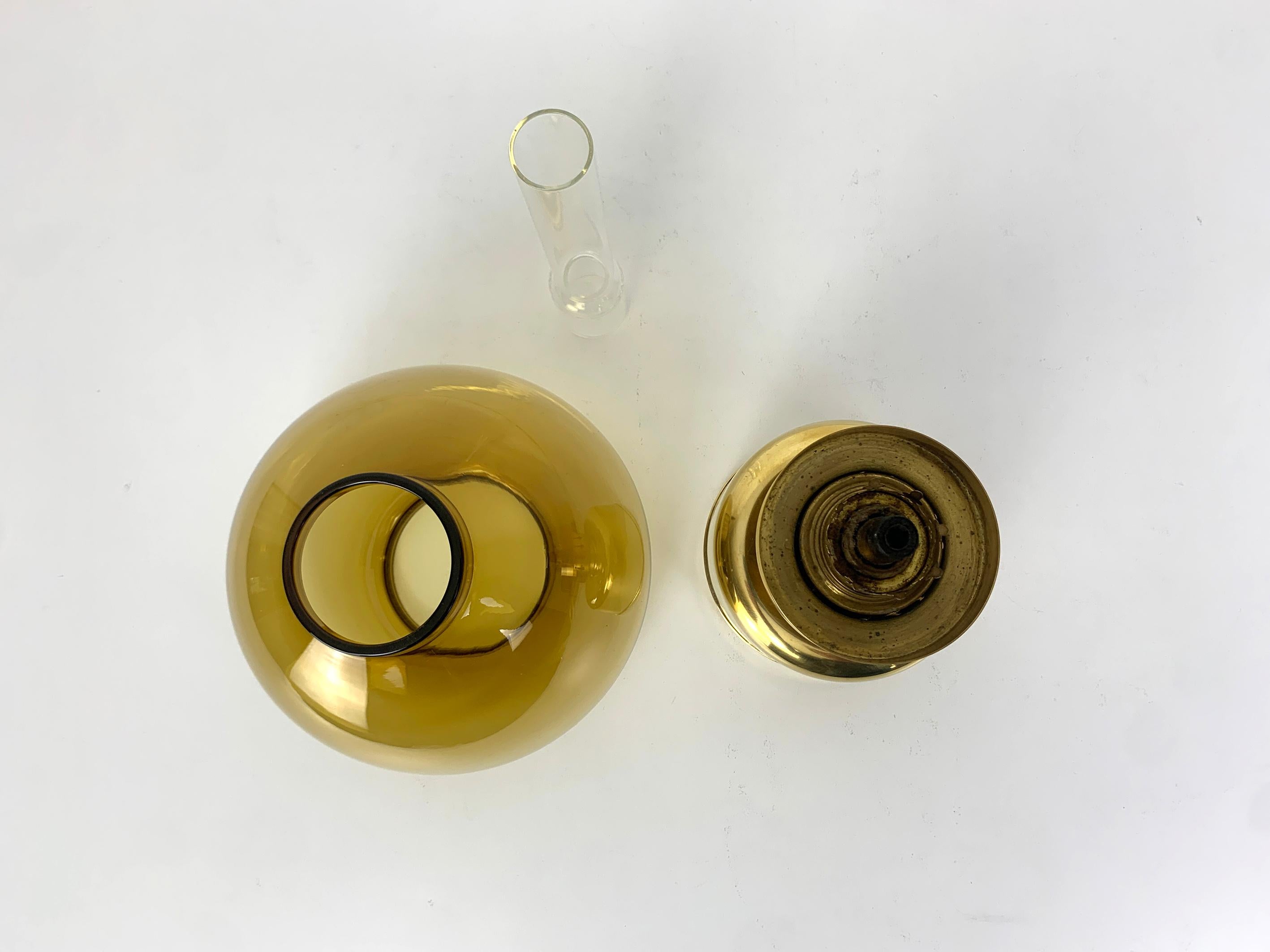 L/101 Oil Lamp in Brass by Hans-Agne Jakobsson for AB Markaryd, Sweden, 1960s For Sale 4