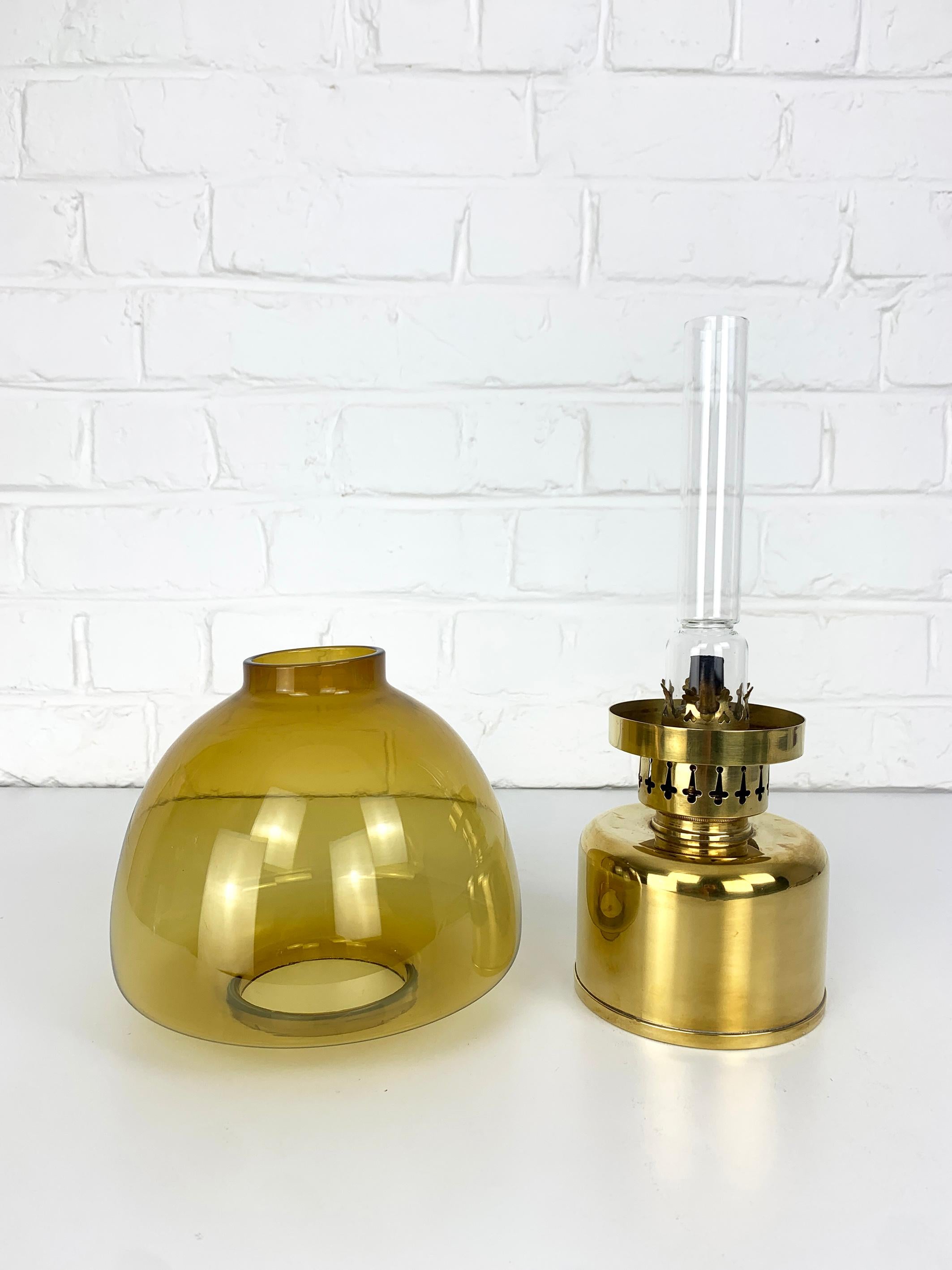 L/101 Oil Lamp in Brass by Hans-Agne Jakobsson for AB Markaryd, Sweden, 1960s For Sale 3