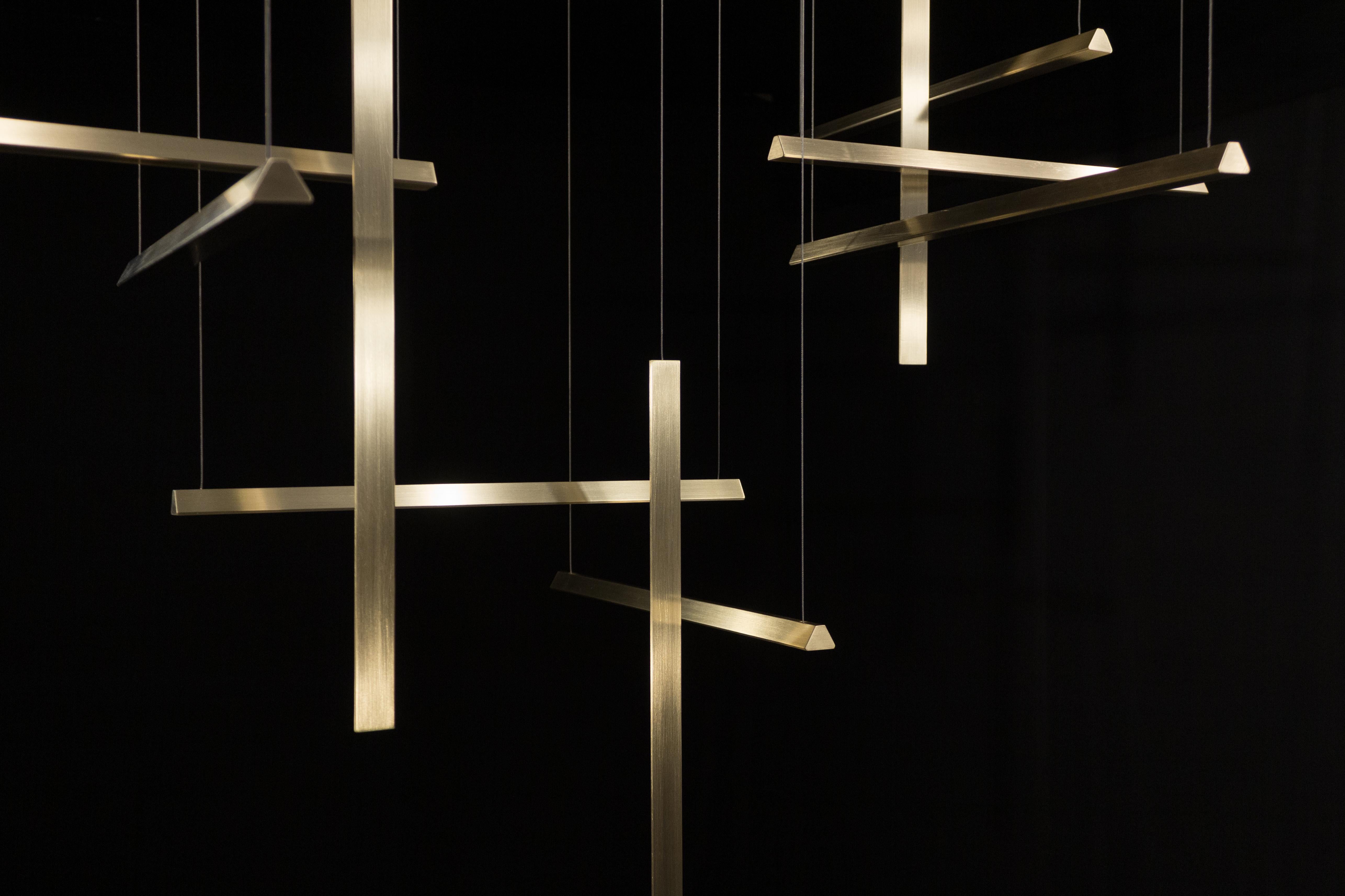 Postmoderne L 2500 Prisms Suspension Lamp C by Tanuj Arora en vente