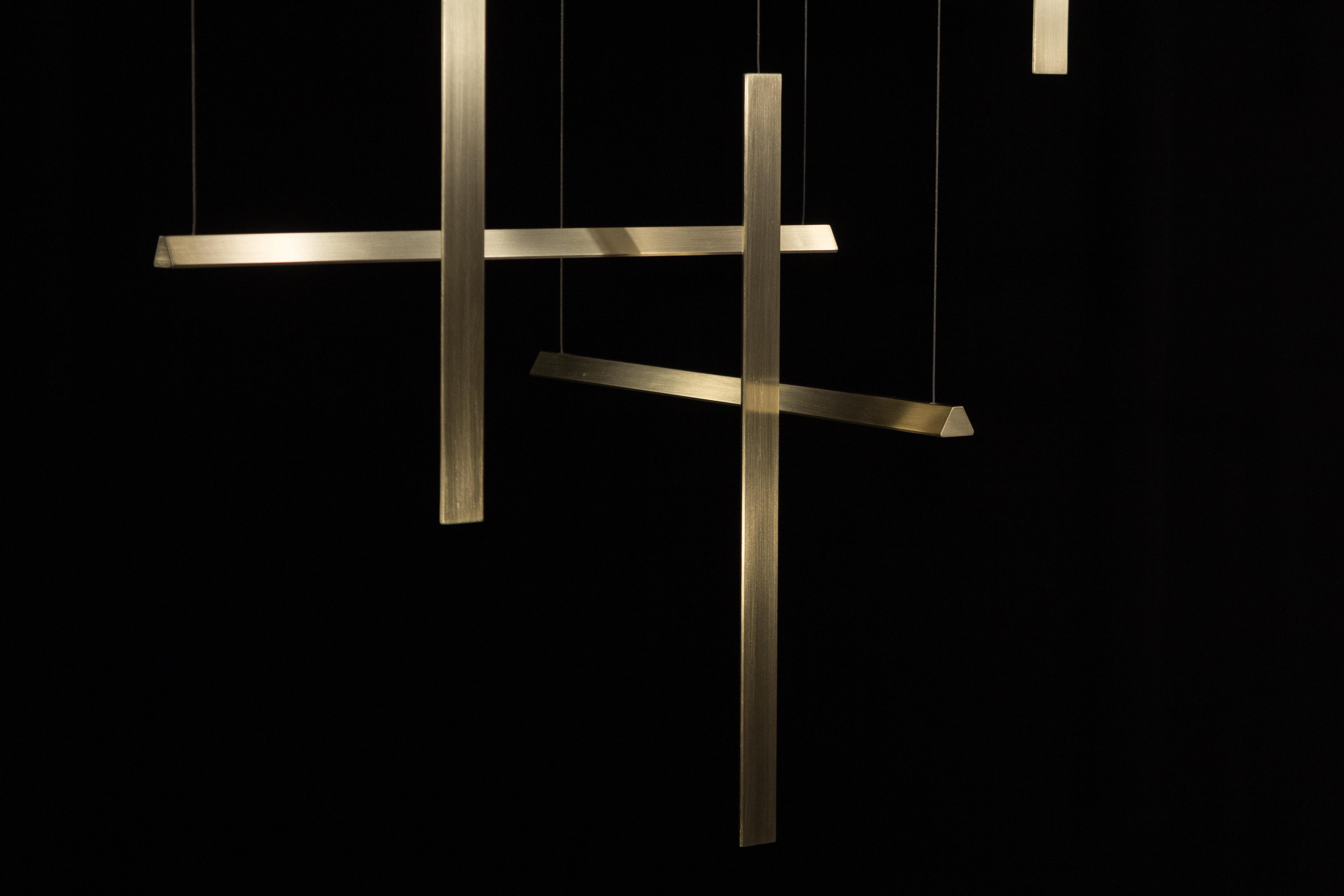 Indian L 2500 Prisms Pendant Lamp C by Tanuj Arora For Sale