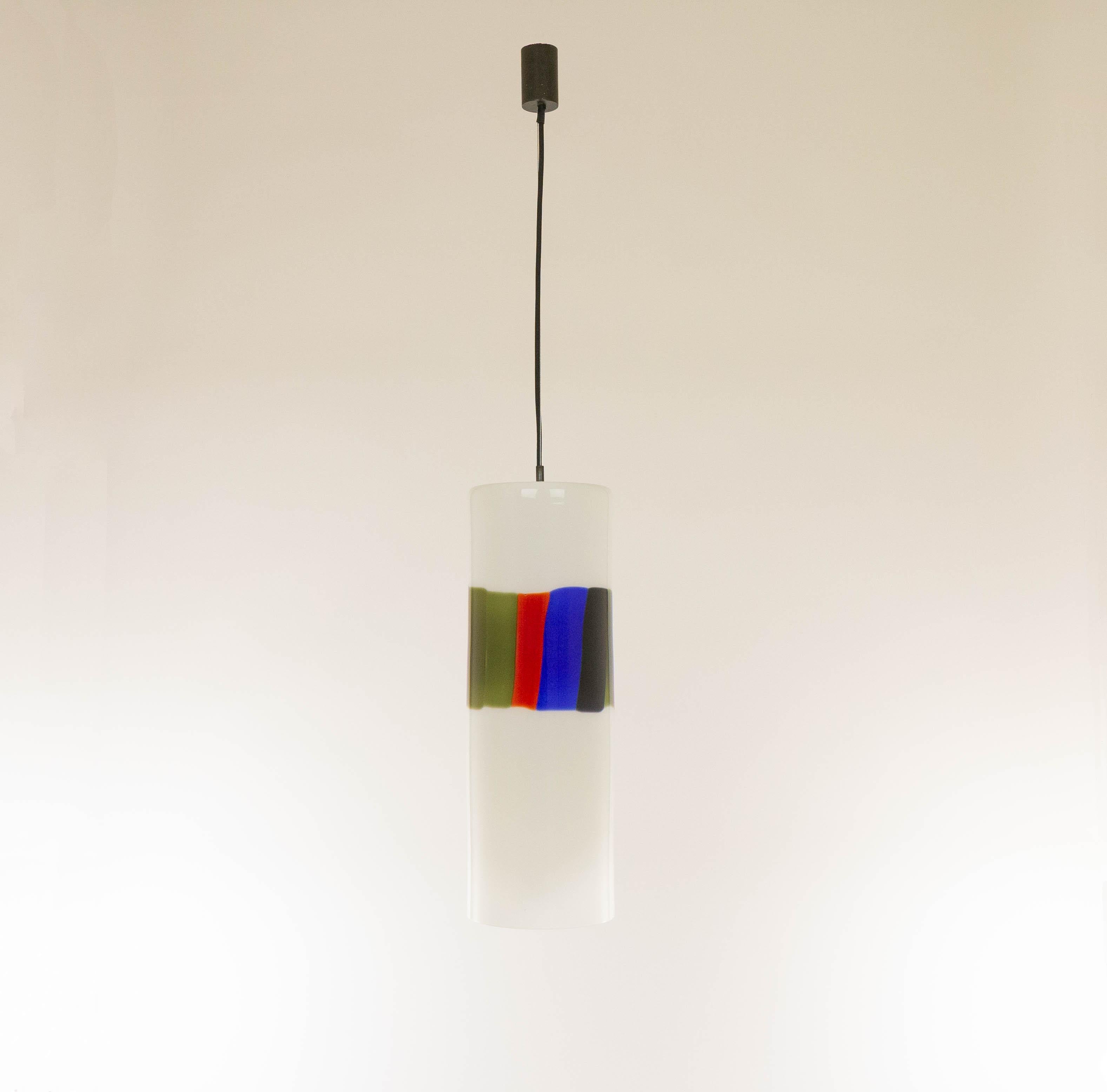 Italian L 59 Large Glass Pendant by Alessandro Pianon for Vistosi, 1960s For Sale