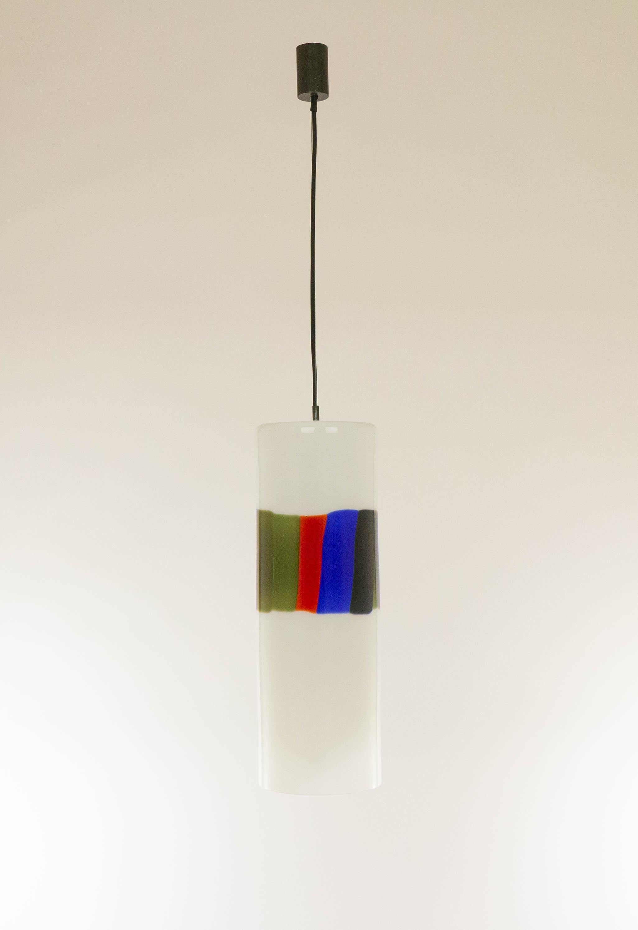 L 59 Large Glass Pendant by Alessandro Pianon for Vistosi, 1960s In Good Condition For Sale In Rotterdam, NL