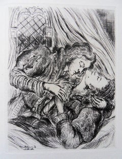 Amantes - Grabado original, 1943