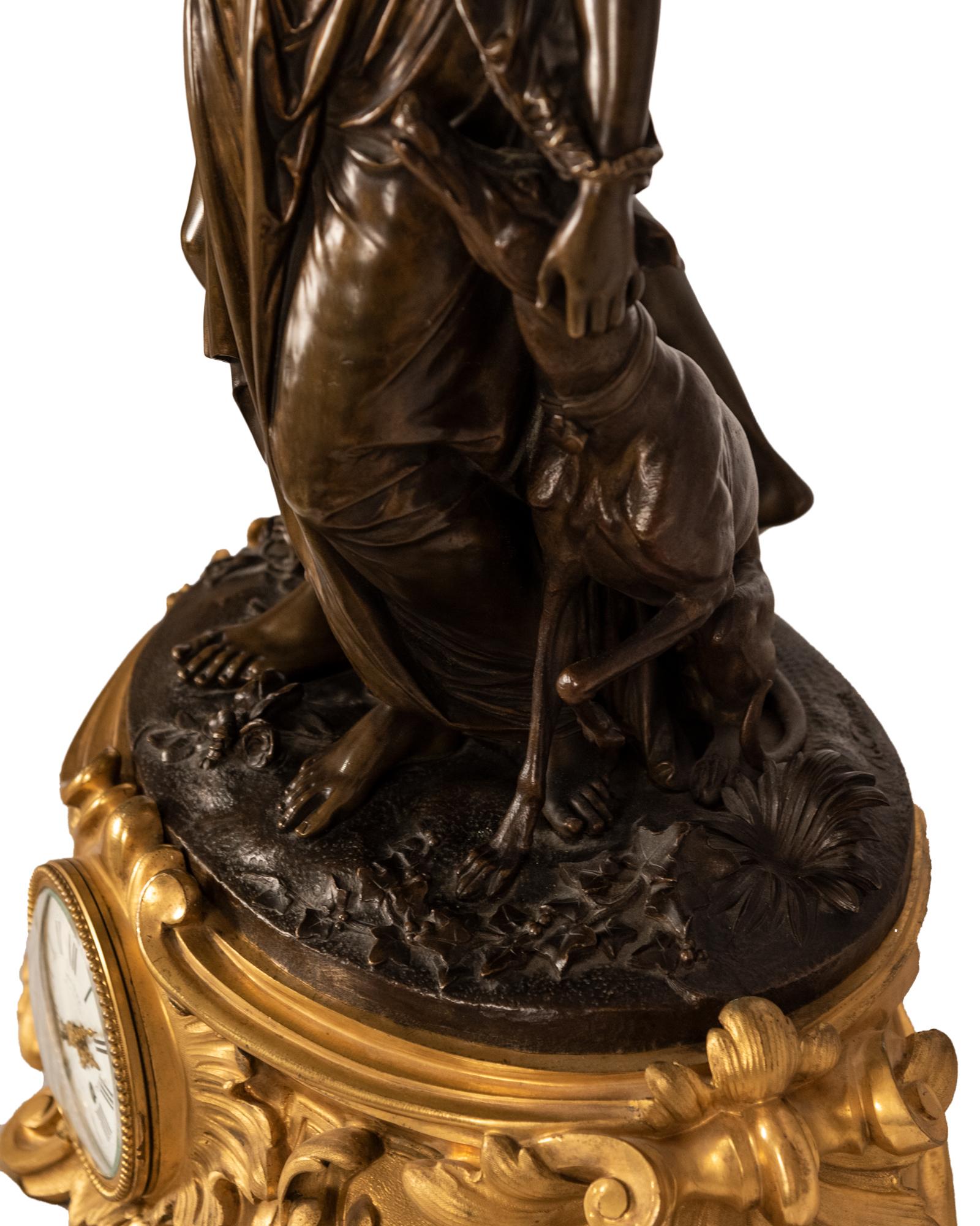 Bronze L' Amour Se Confie À L' Amitié 'Love confiding in friendship' by A. Carrier For Sale