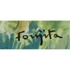 1958 original travel poster by Japanese-French artist Foujita - Normandie