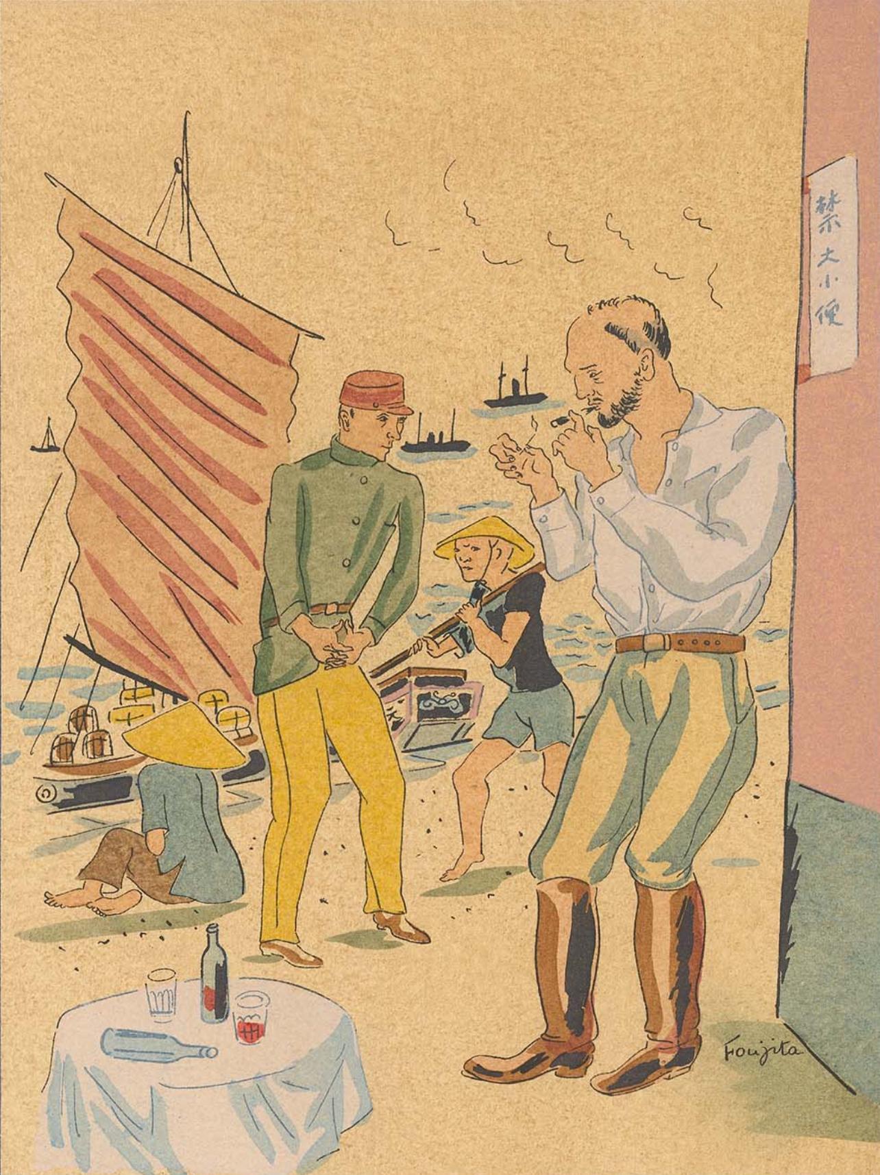 Composition, Propos d'un intoxiqué, Léonard Tsugouharu Foujita (藤田 嗣治) For Sale 1