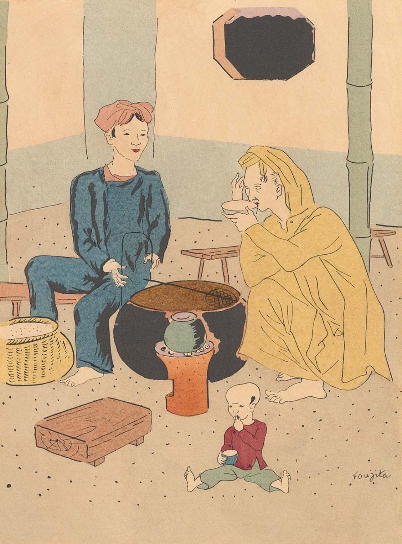 Composition, Propos d'un intoxiqué, Léonard Tsugouharu Foujita (藤田 嗣治) For Sale 1