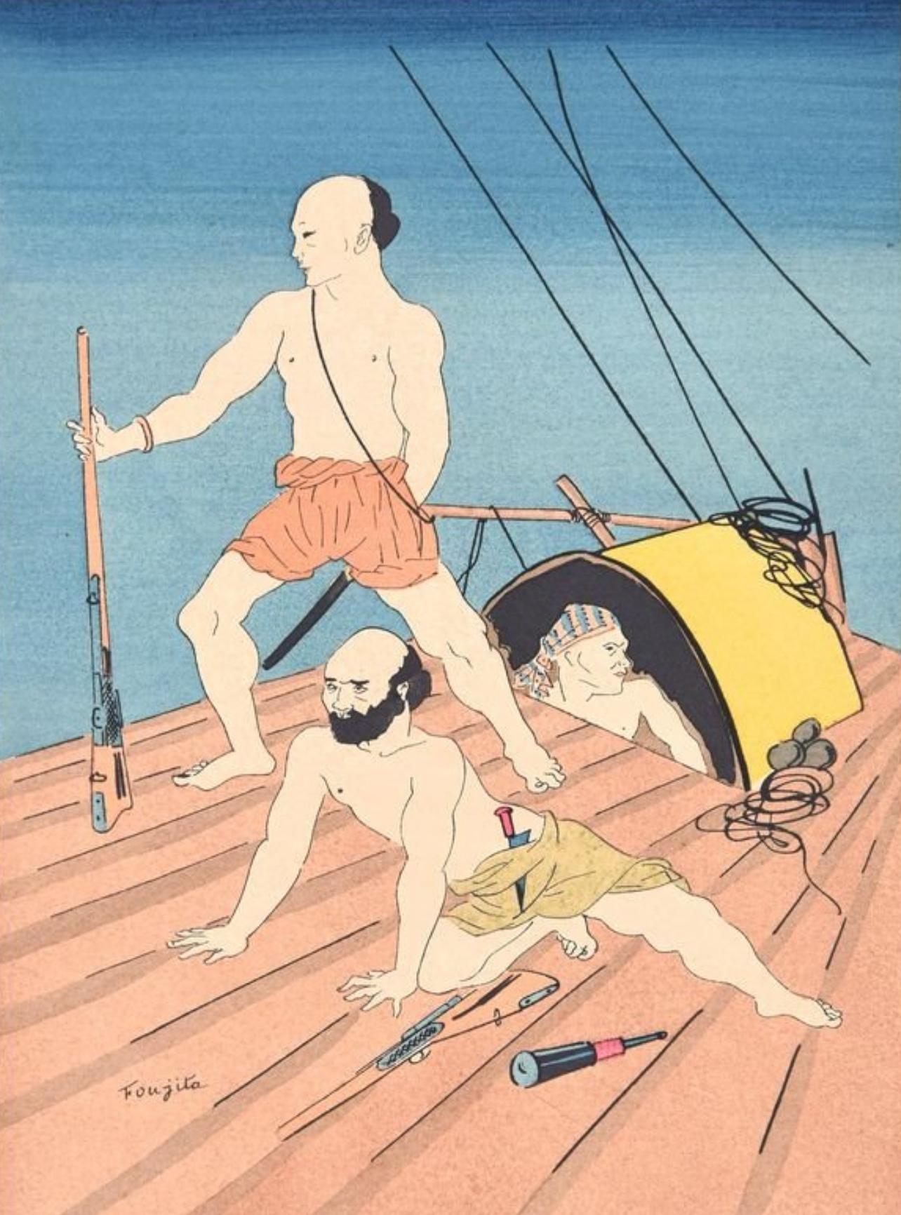 Composición, Propos d'un intoxiqué, Léonard Tsugouharu Foujita (藤田 嗣治) en venta 1