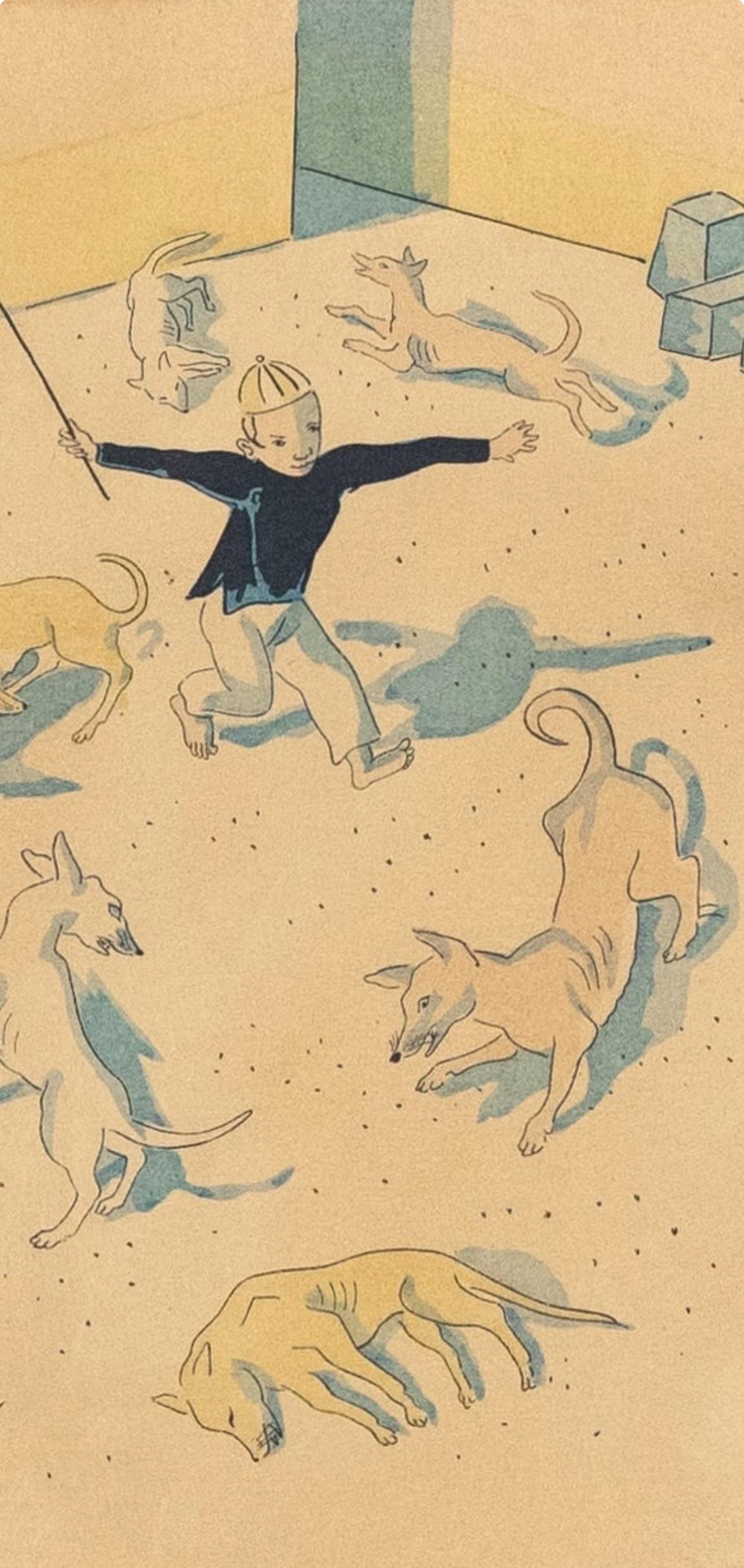 Composizione, Proposito di un intossicato, Léonard Tsugouharu Foujita (藤田 嗣治) in vendita 2