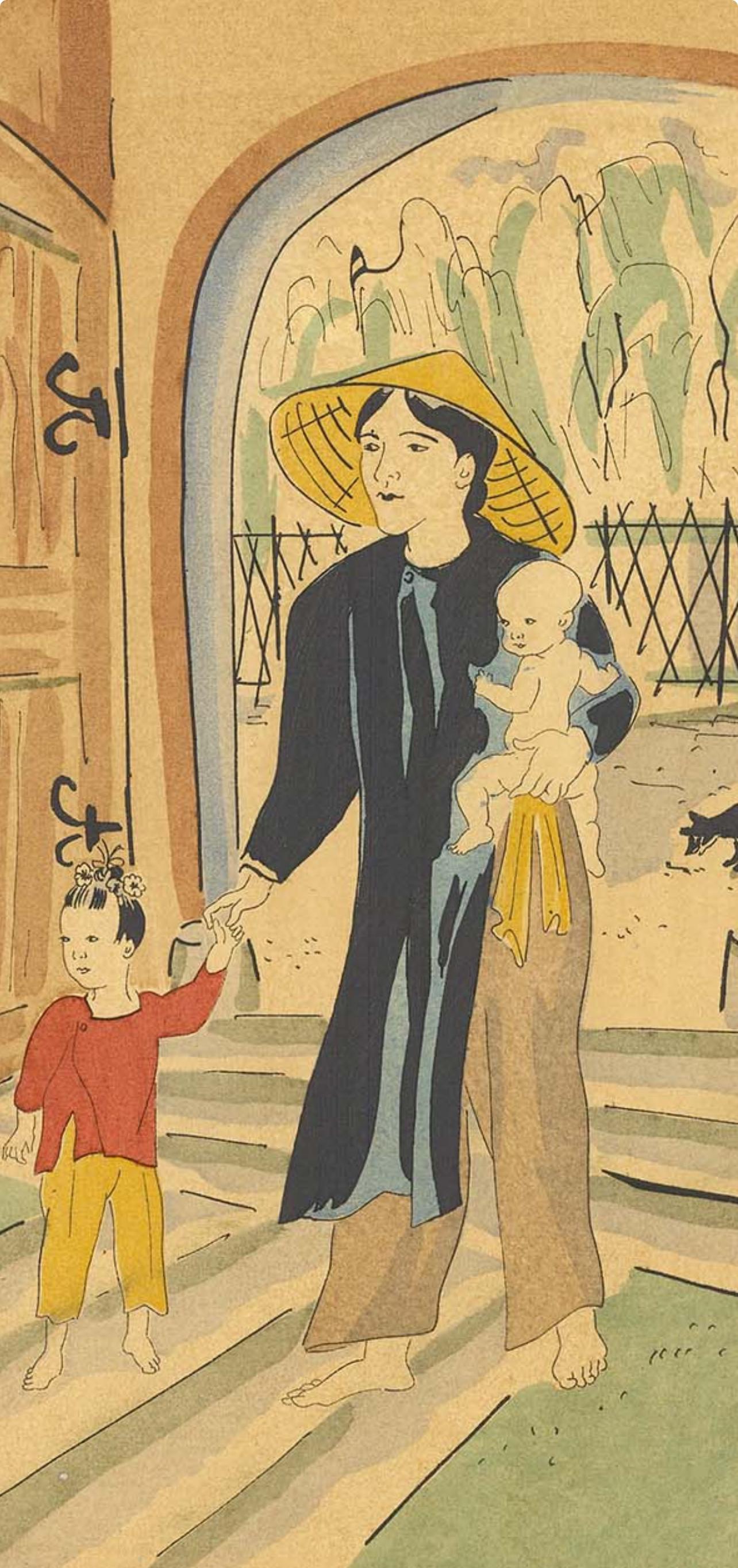 Composizione, Proposito di un intossicato, Léonard Tsugouharu Foujita (藤田 嗣治) in vendita 2