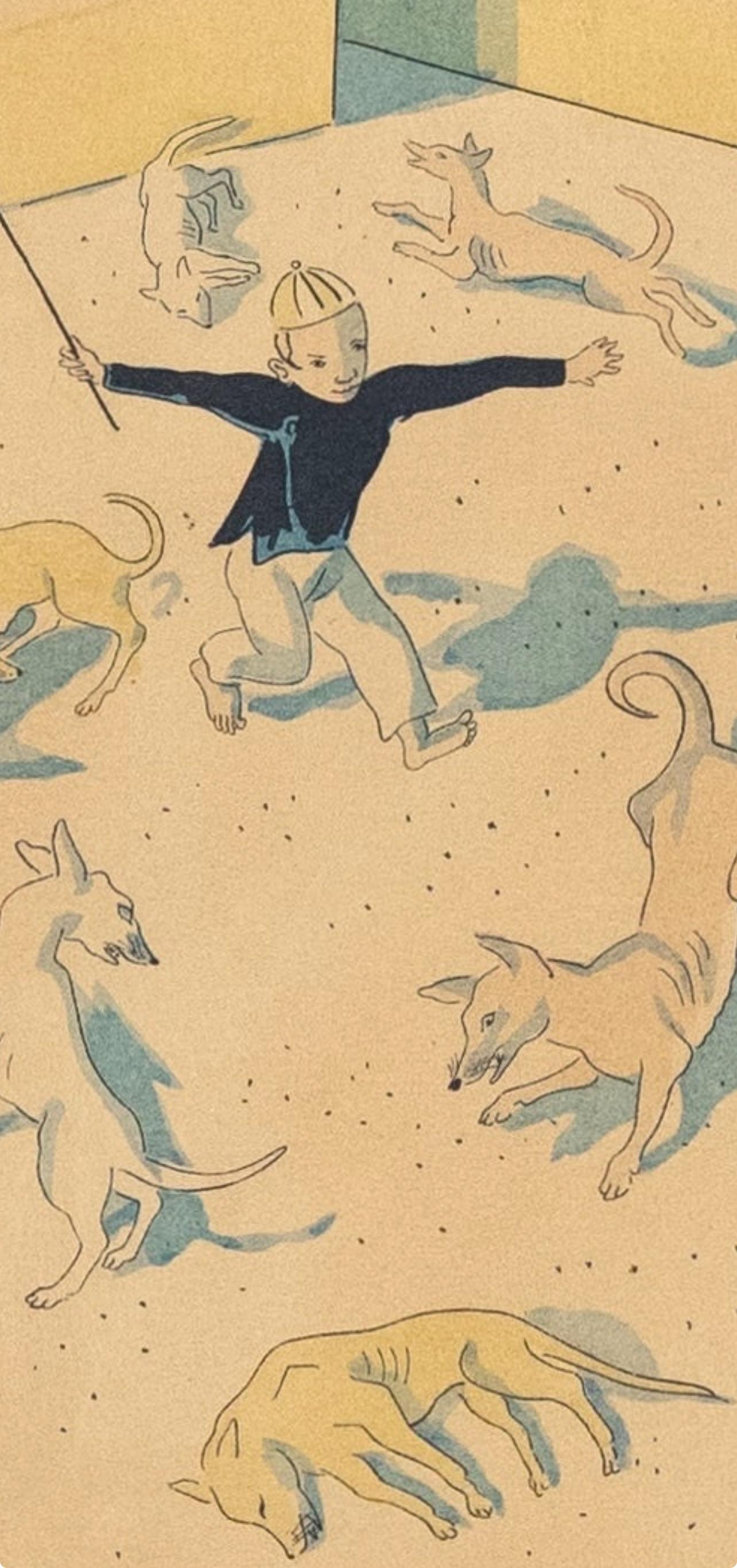 Composizione, Proposito di un intossicato, Léonard Tsugouharu Foujita (藤田 嗣治) in vendita 3