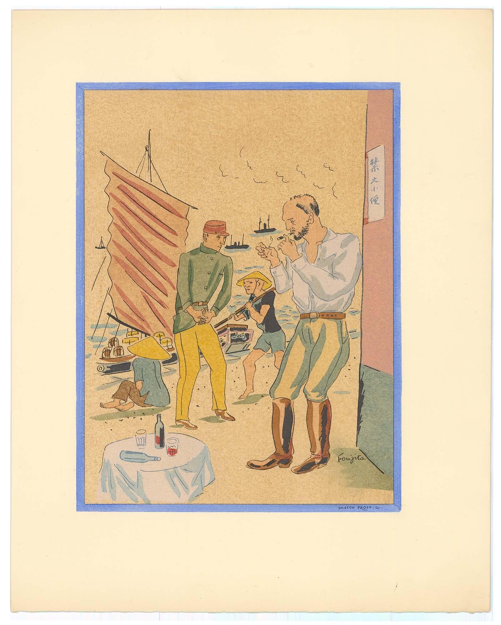 Composition, Propos d'un intoxiqué, Léonard Tsugouharu Foujita (藤田 嗣治) For Sale 4