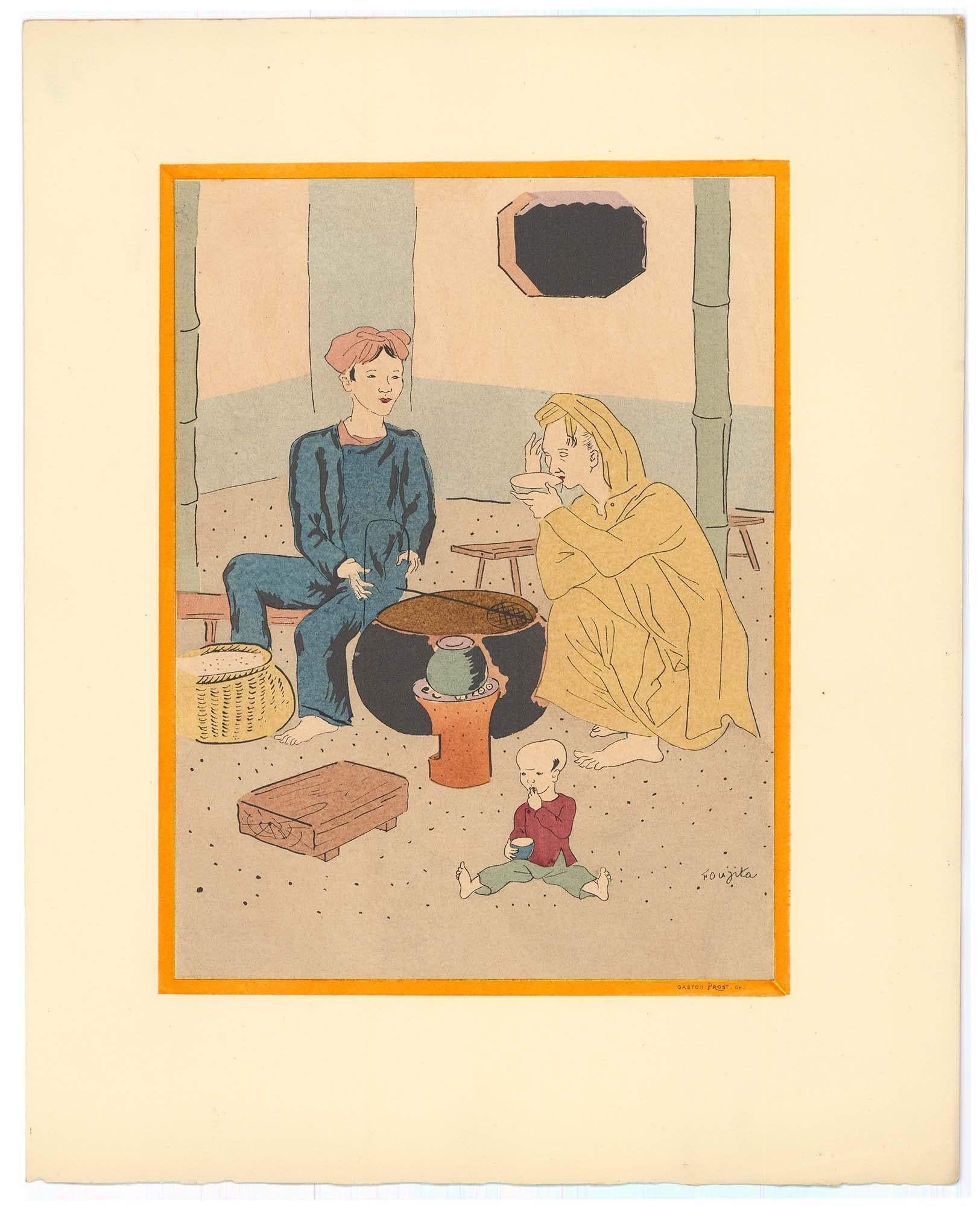 Composition, Propos d'un intoxiqué, Léonard Tsugouharu Foujita (藤田 嗣治) For Sale 4