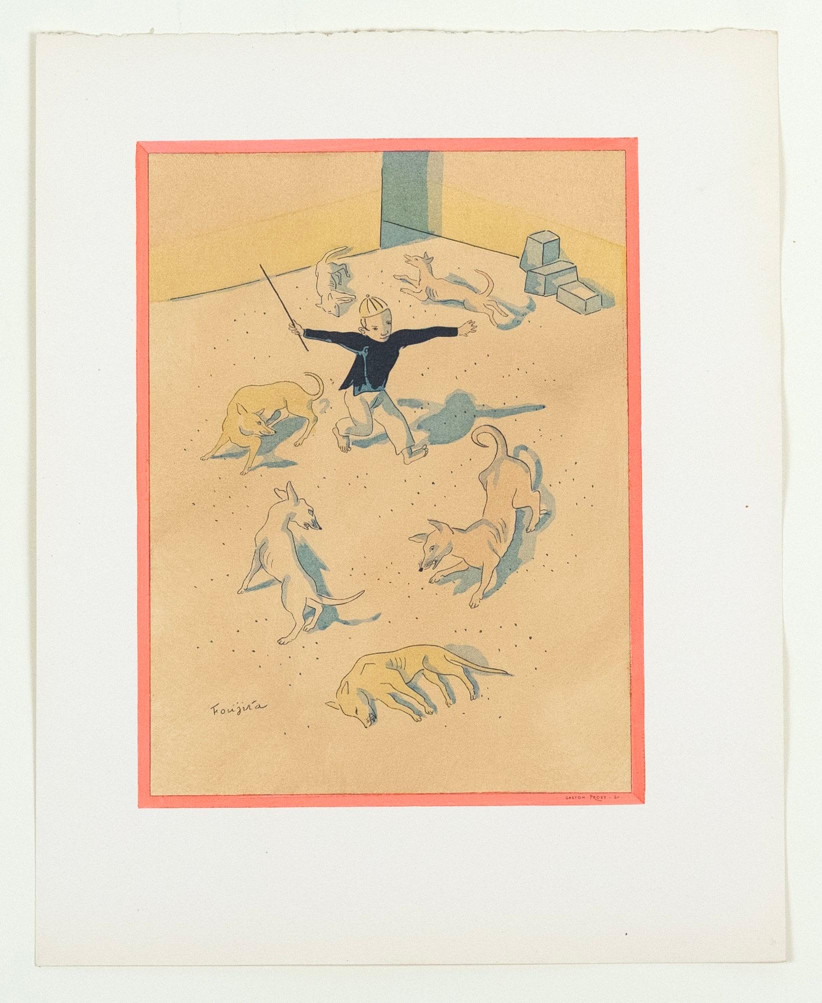 Composizione, Proposito di un intossicato, Léonard Tsugouharu Foujita (藤田 嗣治) in vendita 4