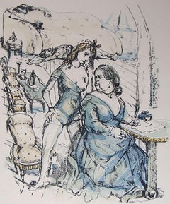 La Mésangère (Ragazza e donna) - Francese Giapponese
