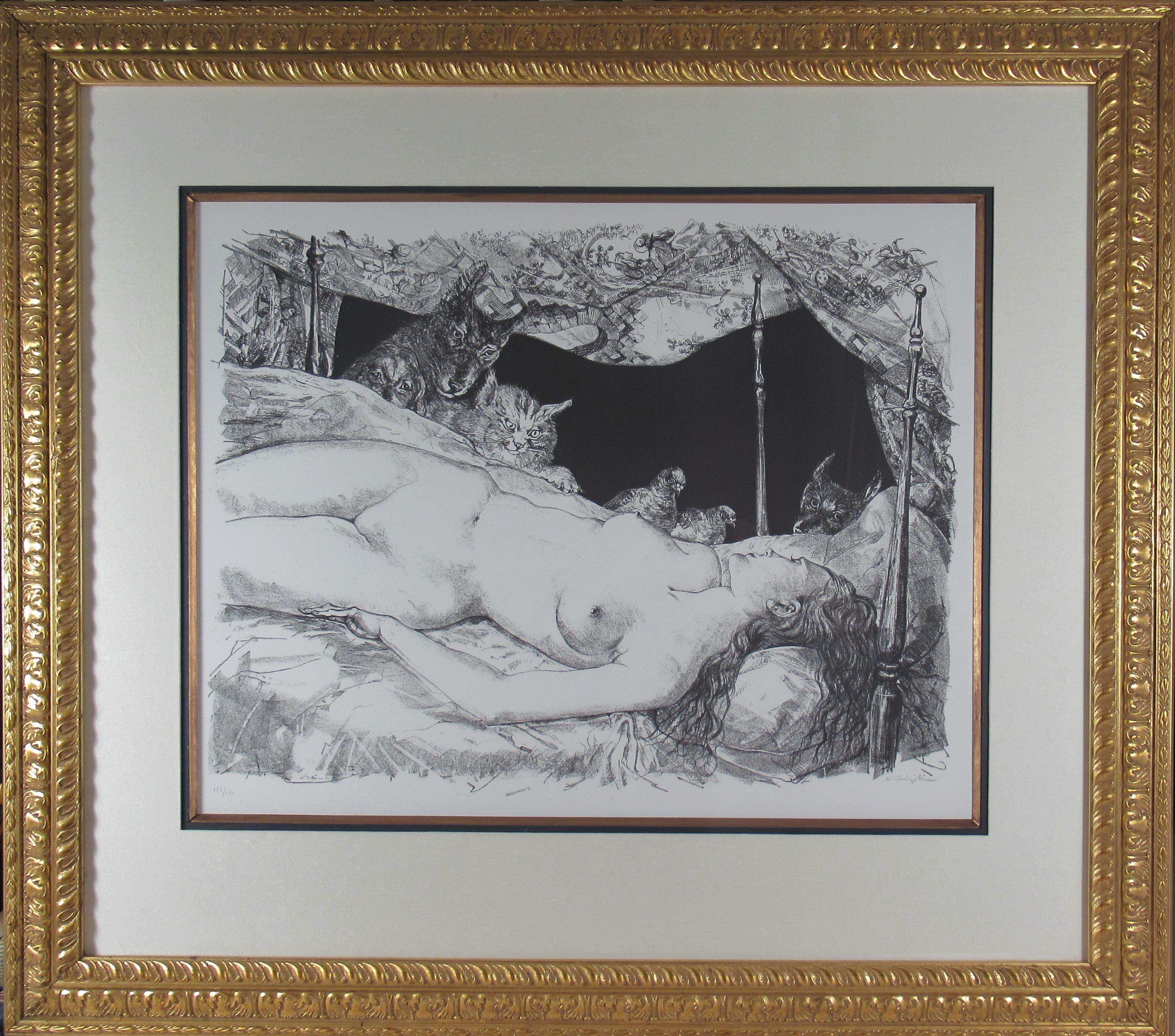 Léonard Tsugouharu Foujita Nude Print - Le Reve