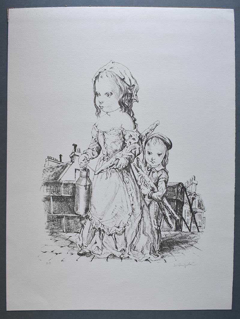 Cette lithographie originale est signée à la main au crayon par l'artiste 