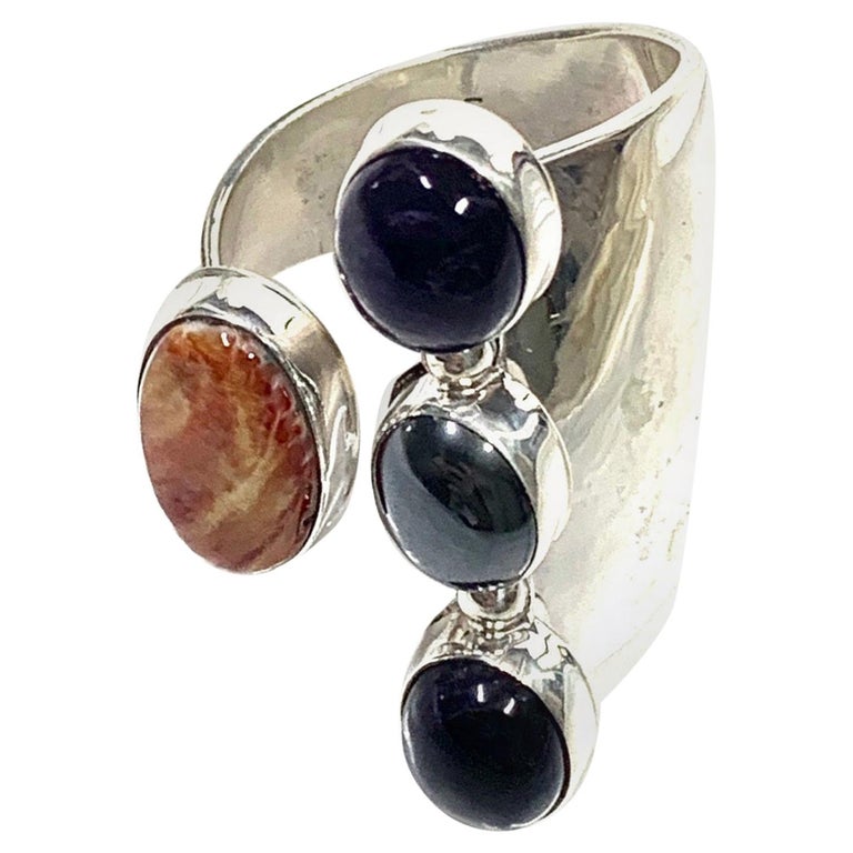 Navajo Sterling Silver Gr Multi Stone Ring By L Bennett For Sale At 1stdibs