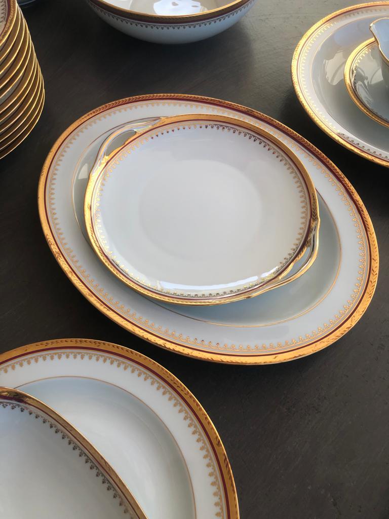 Other L. Bernardaud & Co Porcelain Dinnerware Service, 46 Items, Limoges, circa 1960s