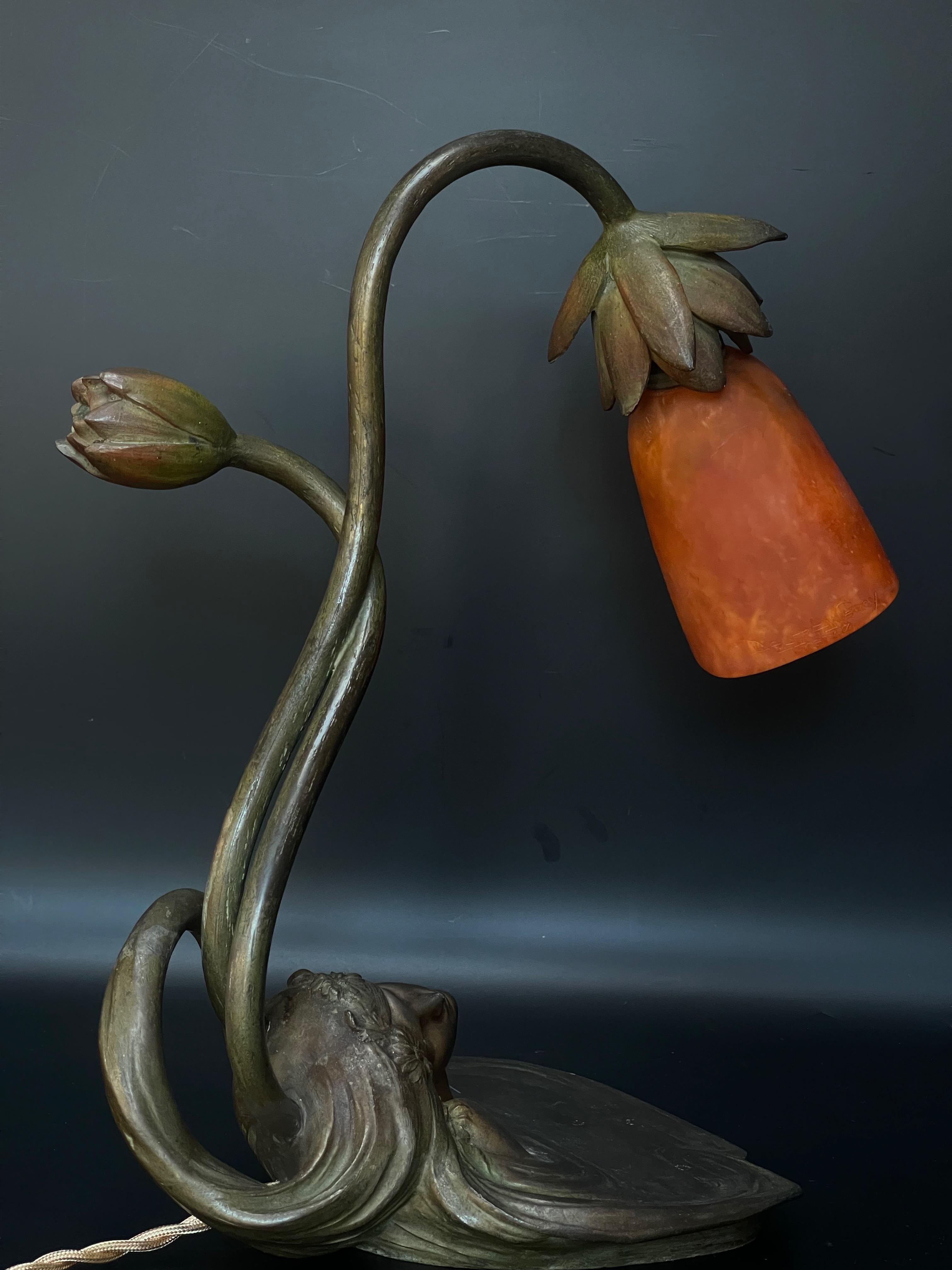 Lampe Art Nouveau de L. Bessin et Daum Nancy en vente 12