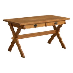 L. Chr. Larsen & Søn, Desk, Oak, Iron, Denmark, 1960s