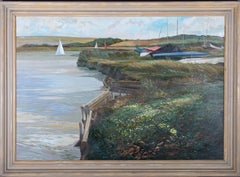 L. Coldrick - Huile, étang de Piddinghoe, Sussex, 1986