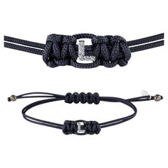L - Customizable Letter / Name Bracelet in White Gold and White Diamonds Gift
